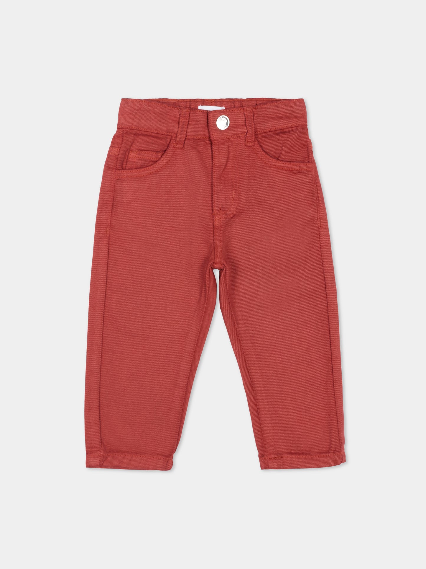 Pantaloni rossi per neonato con logo,Trussardi Junior,TIA25035PA EMBOLDENED