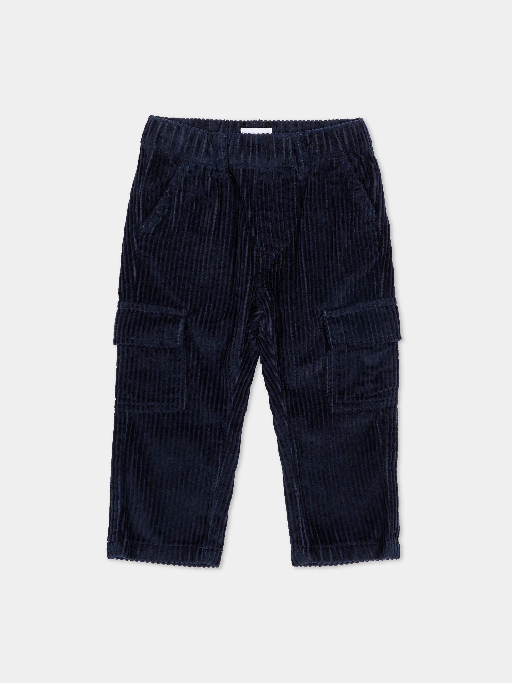 Pantaloni blu per neonato con logo,Trussardi Junior,TIA25111PA PEACOAT