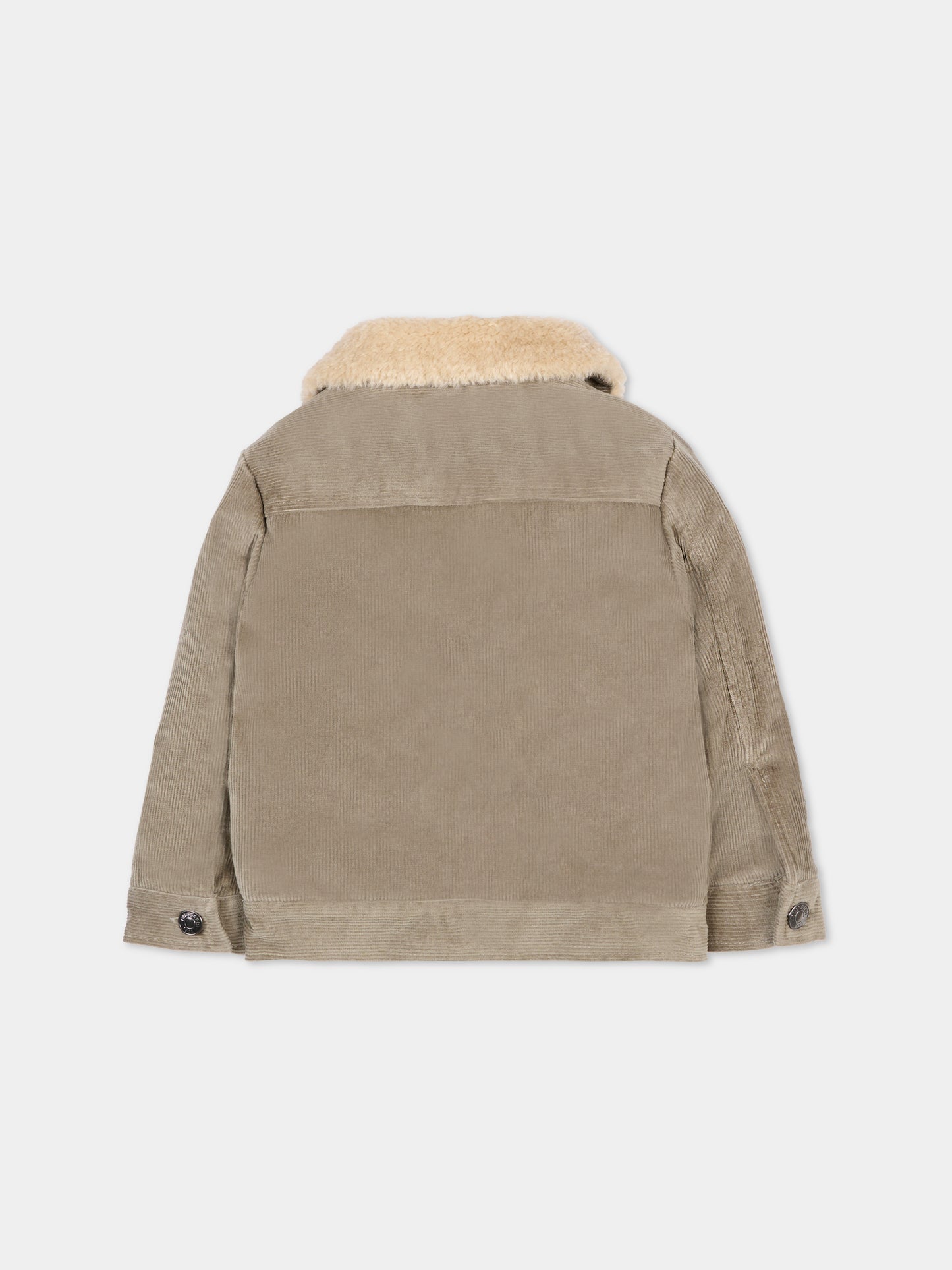 Giubbotto beige per neonato con logo,Trussardi Junior,TIA25137GB CHINCHILLA