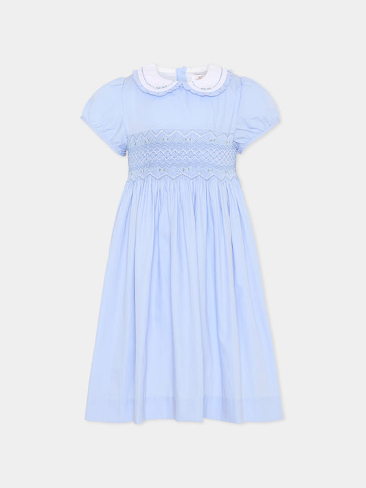 Vestito celeste Héloise per bambina,Kidiwi Handmade,36021-TU275