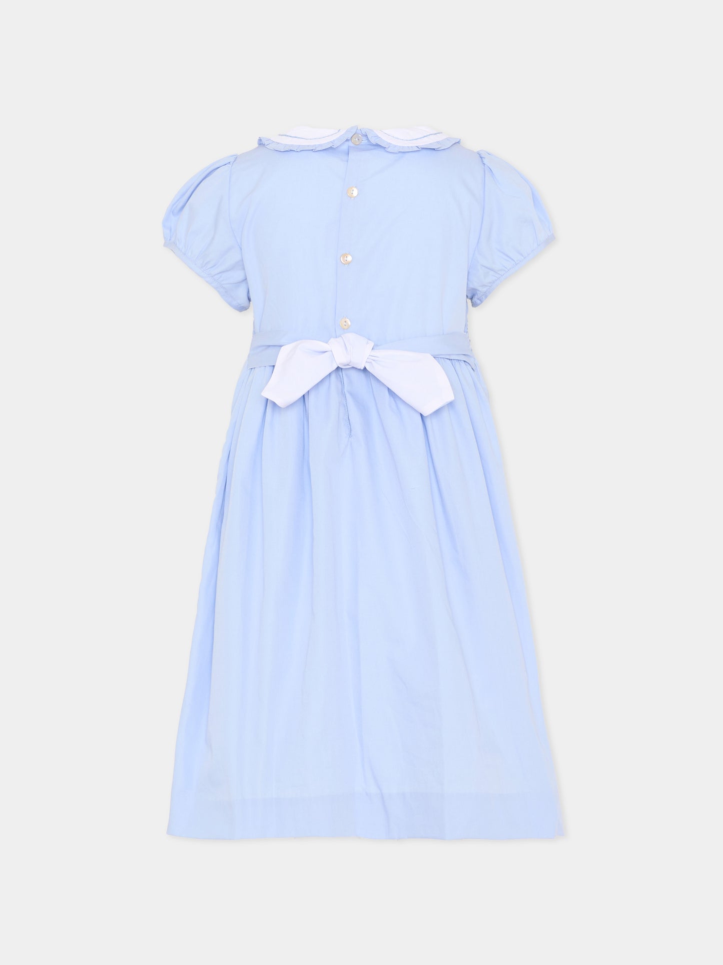 Vestito celeste Héloise per bambina,Kidiwi Handmade,36021-TU275