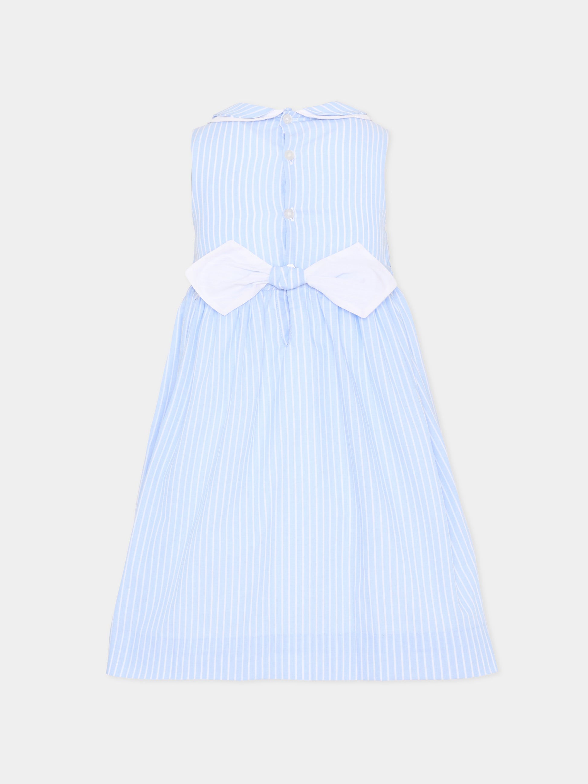 Vestito celeste Maud per bambina,Kidiwi Handmade,36041-TR044