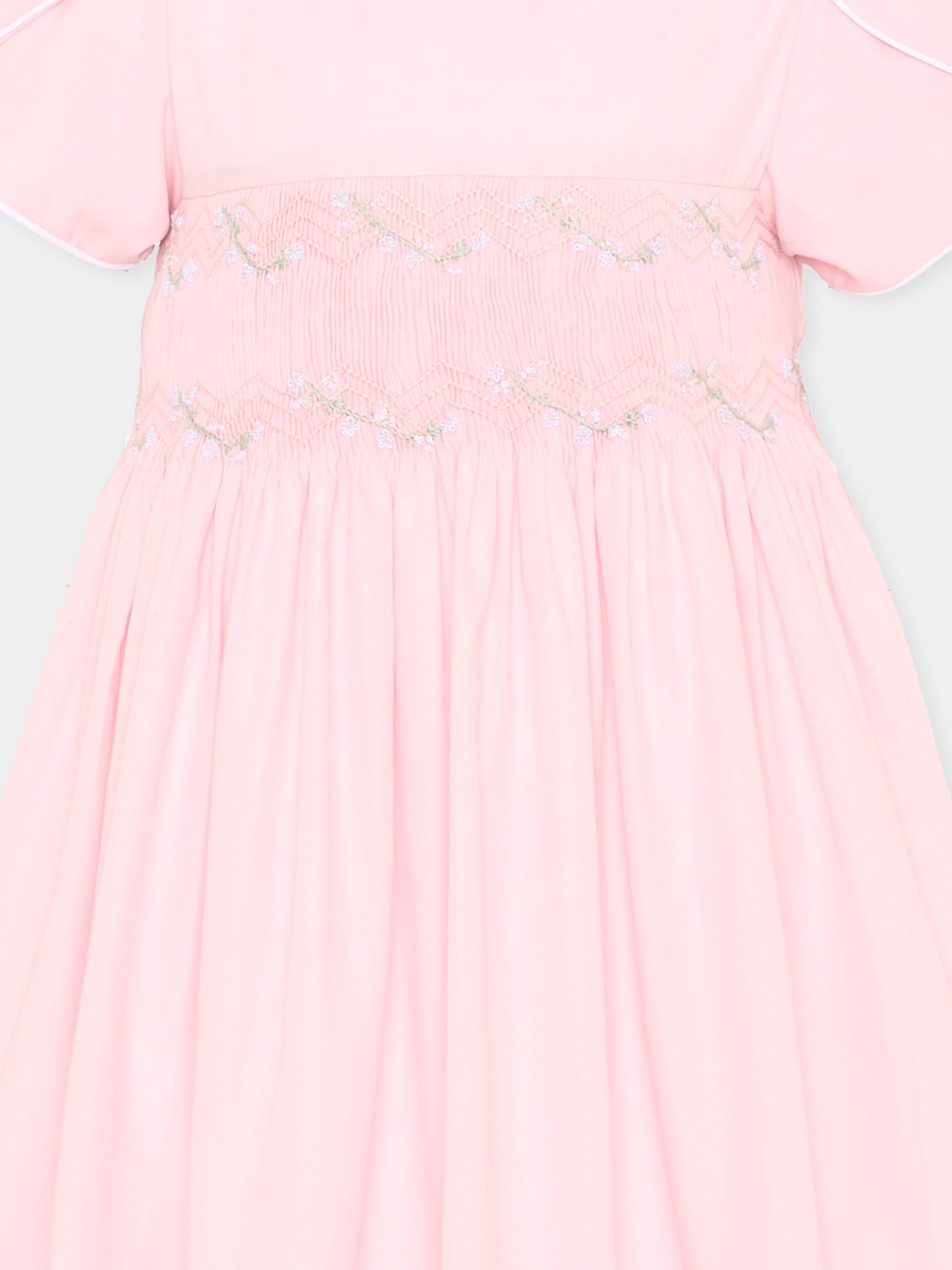 Vestito rosa Clémence per bambina,Kidiwi Handmade,36091-TU287