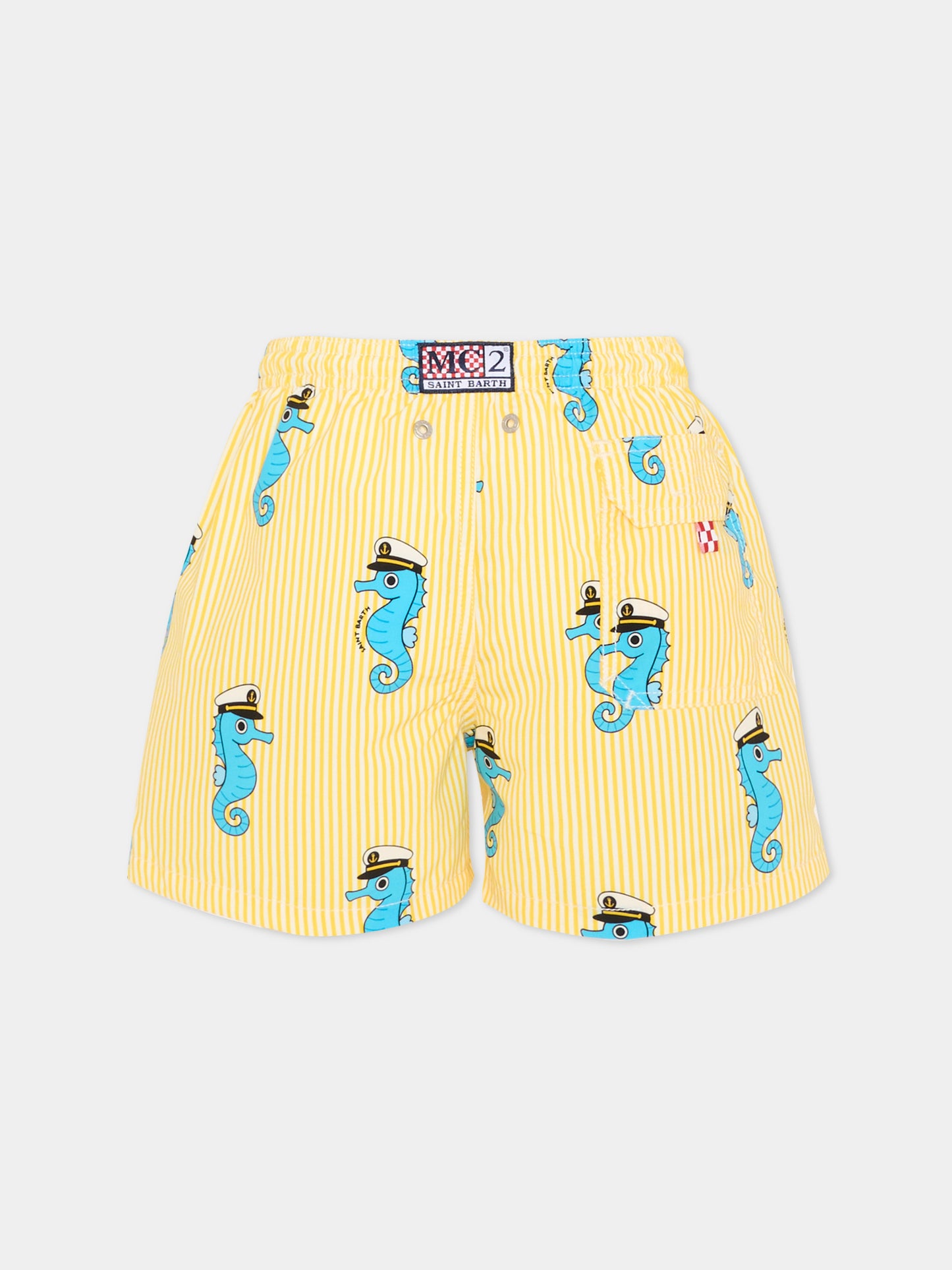 Boxer mare giallo con cavallucci per bambino,Mc2 Saint Barth,JEA0001 00863L