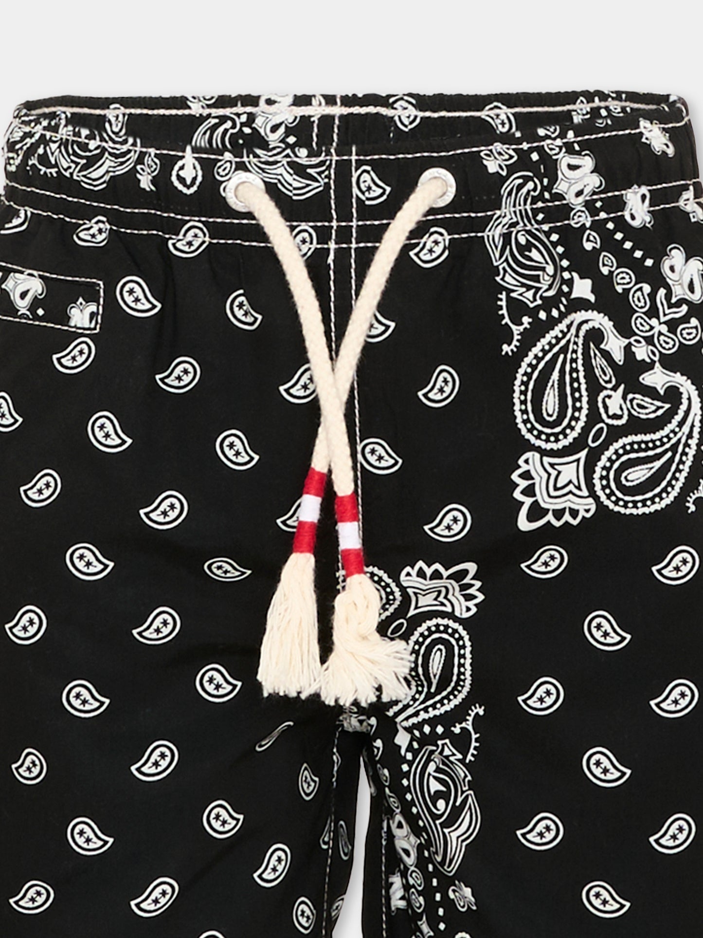 Boxer mare nero Caprese Jr per bambino stampa bandana,Mc2 Saint Barth,CAP0003 02212L