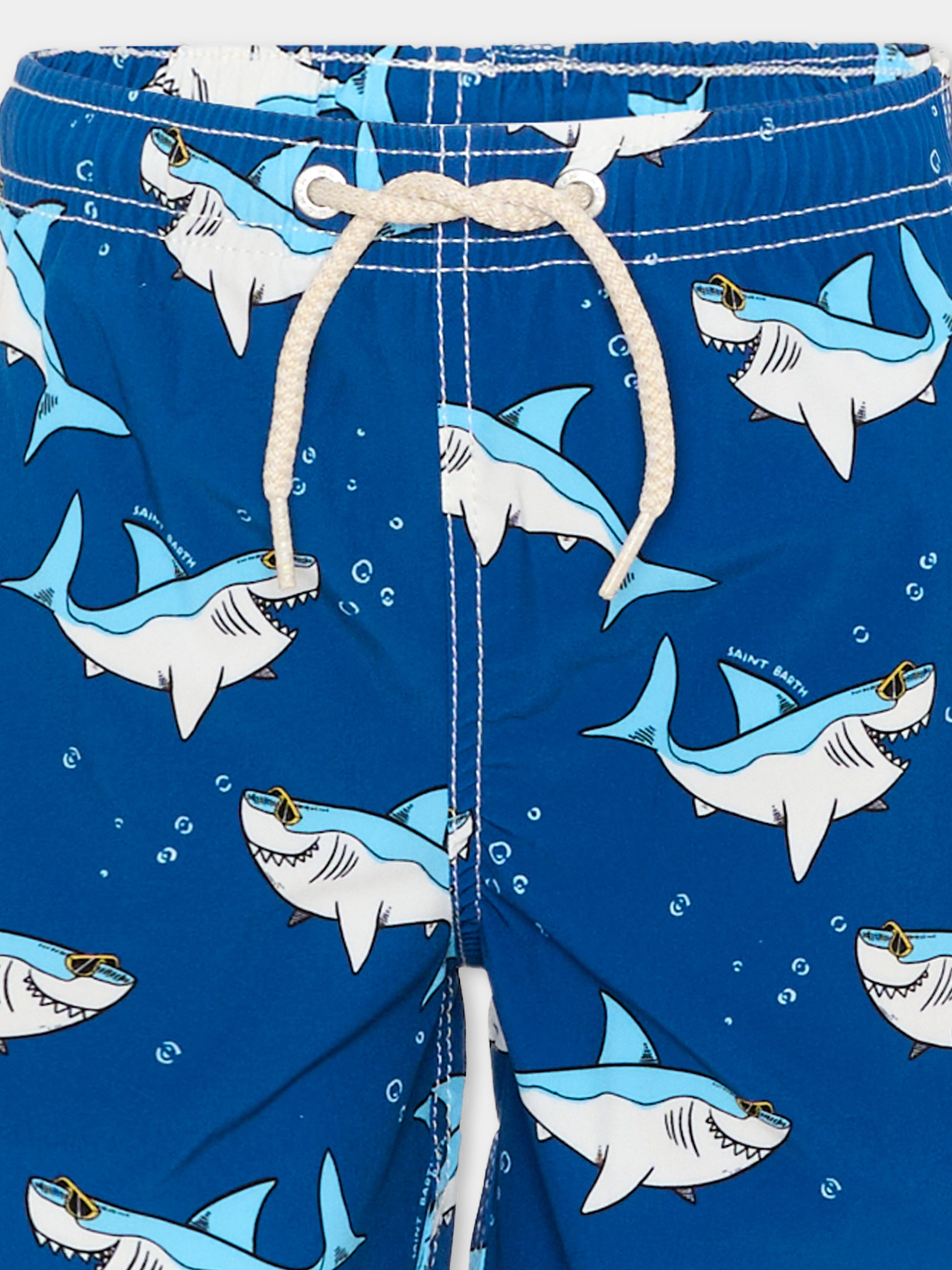 Boxer mare blu Reef per bambino con squali,Mc2 Saint Barth,REF0001 03219L