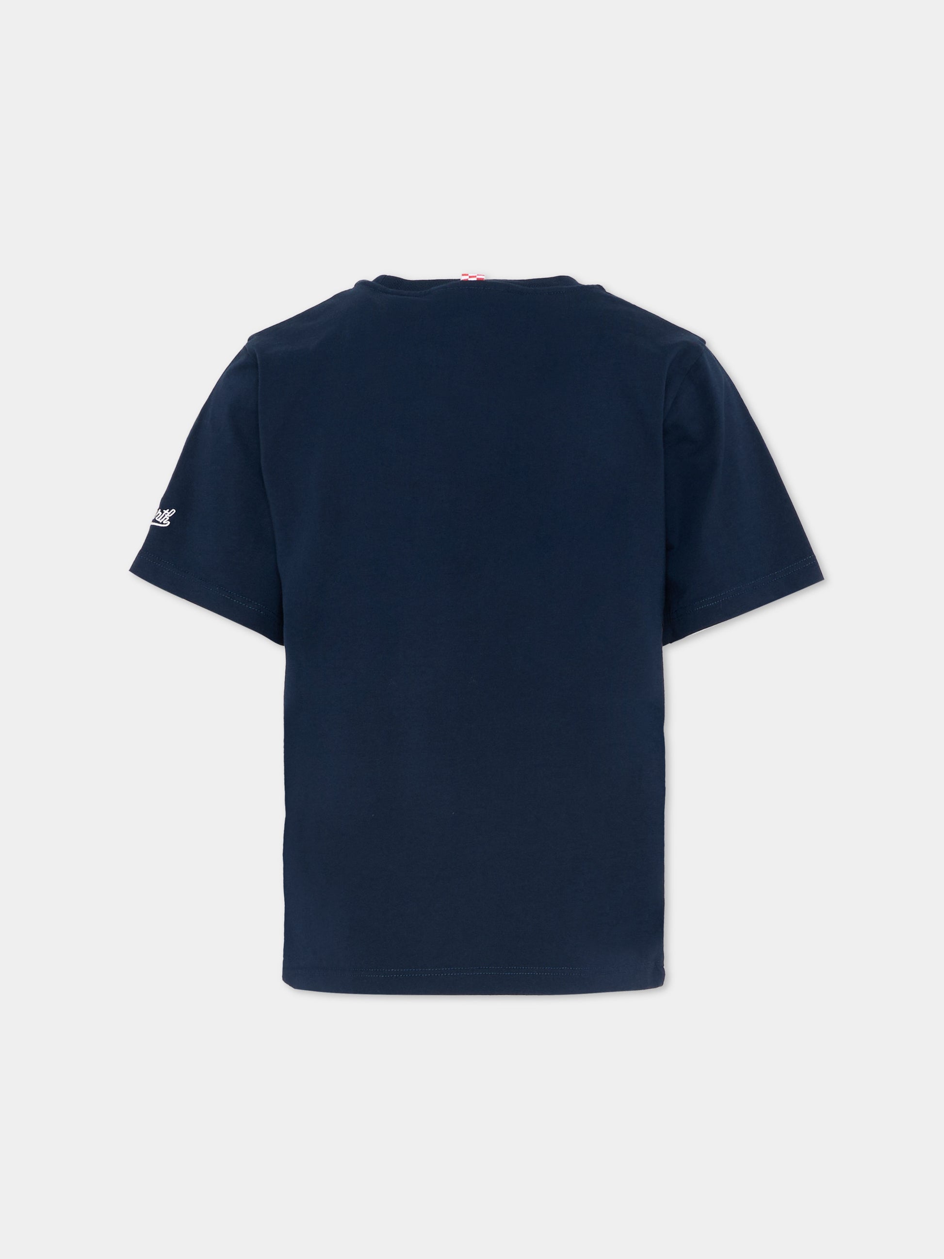T-Shirt blu Eddy per bambino con stella marina,Mc2 Saint Barth,EDD0001 01944L