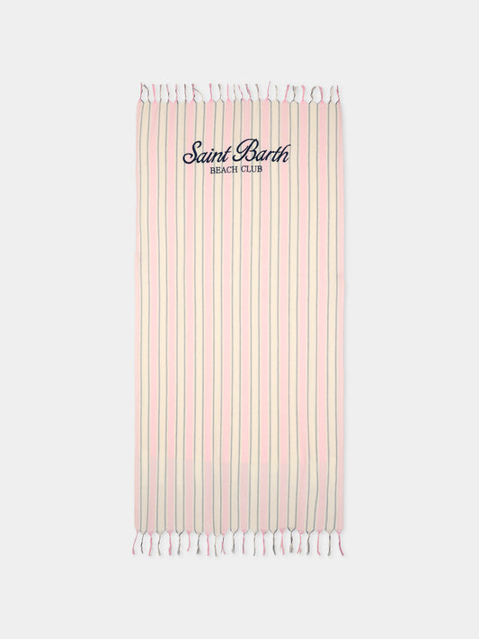 Telo mare rosa Foutas Light per bambina a righe,Mc2 Saint Barth,FOUL002 02598L