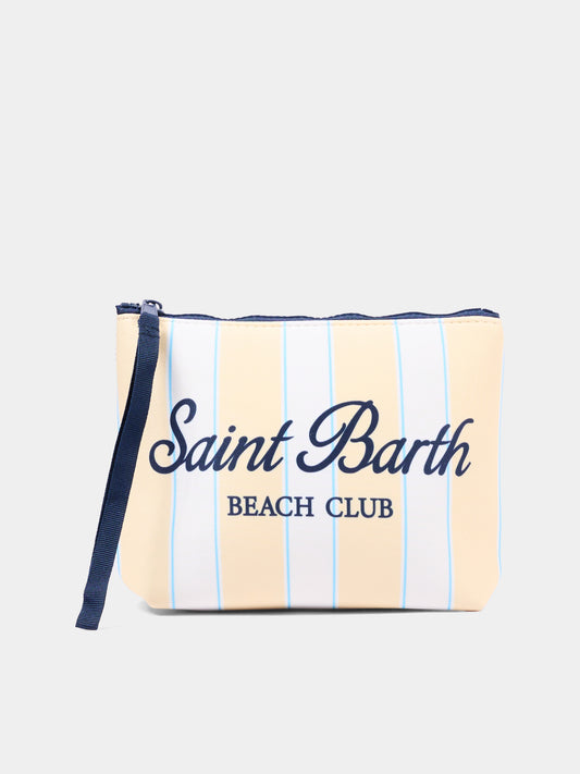 Pochette gialla Aline per bambini a righe,Mc2 Saint Barth,ALIN001 03279L