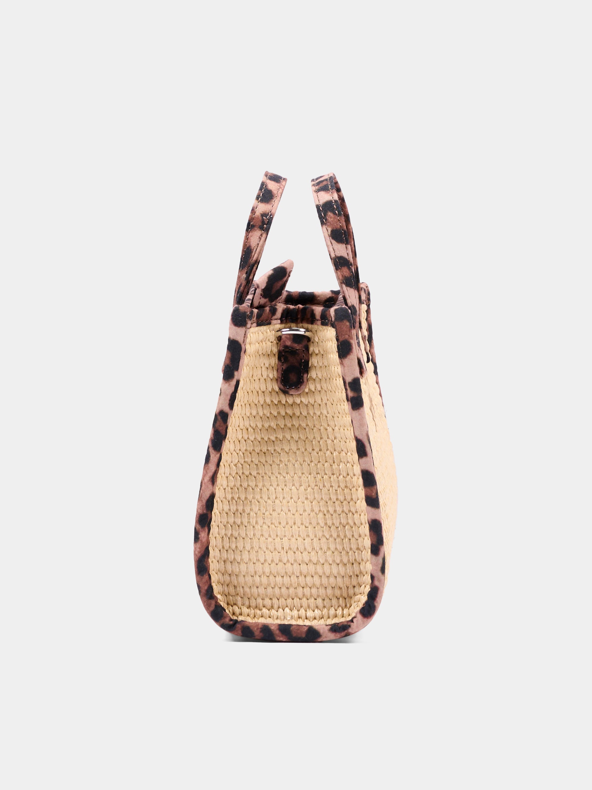 Borsa beige Vivian Mini Straw per bambina animalier,Mc2 Saint Barth,VIVM001 02781L