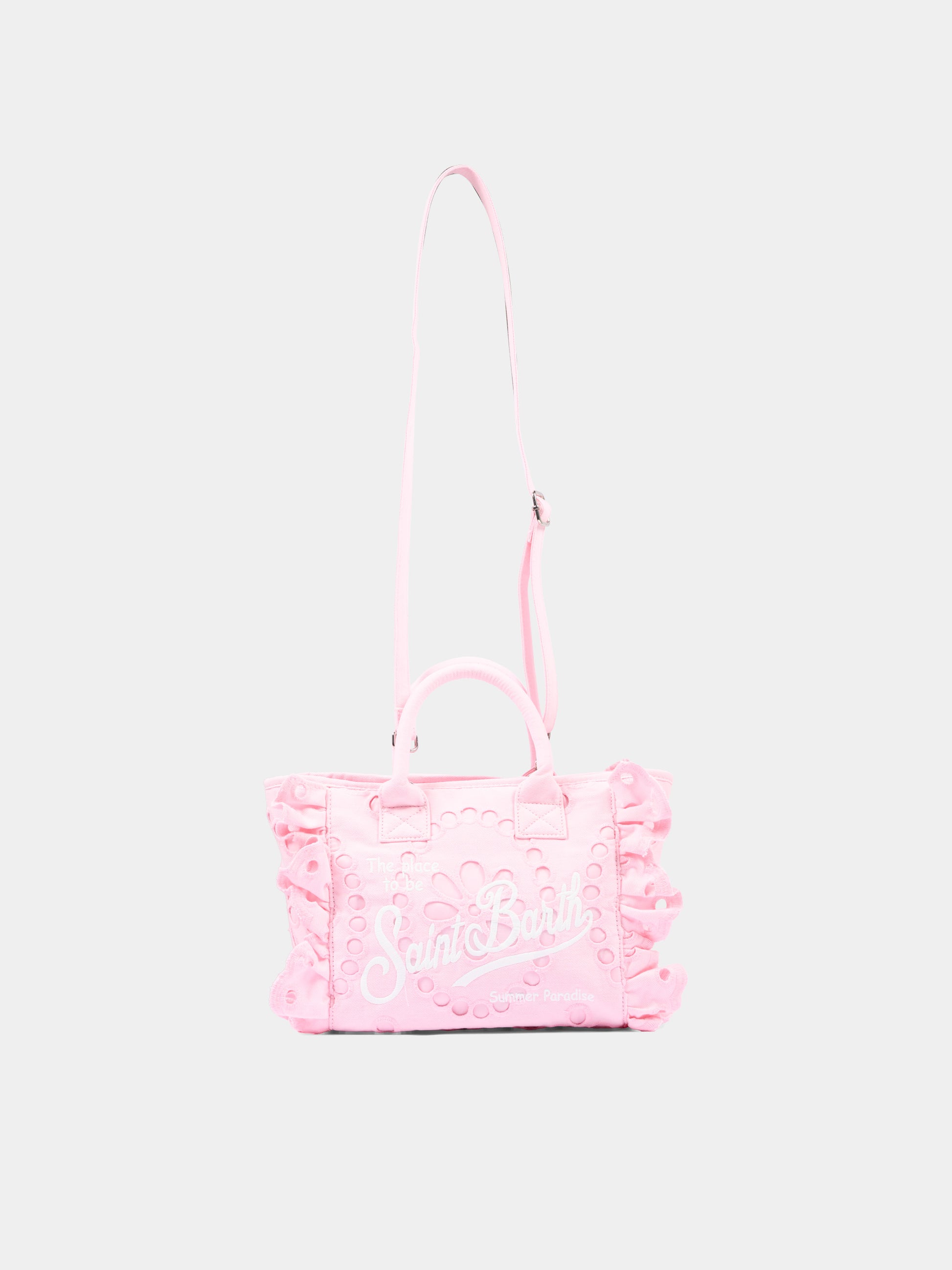 Borsa mare rosa Colette Volant per bambina traforata,Mc2 Saint Barth,COL0027 00411L