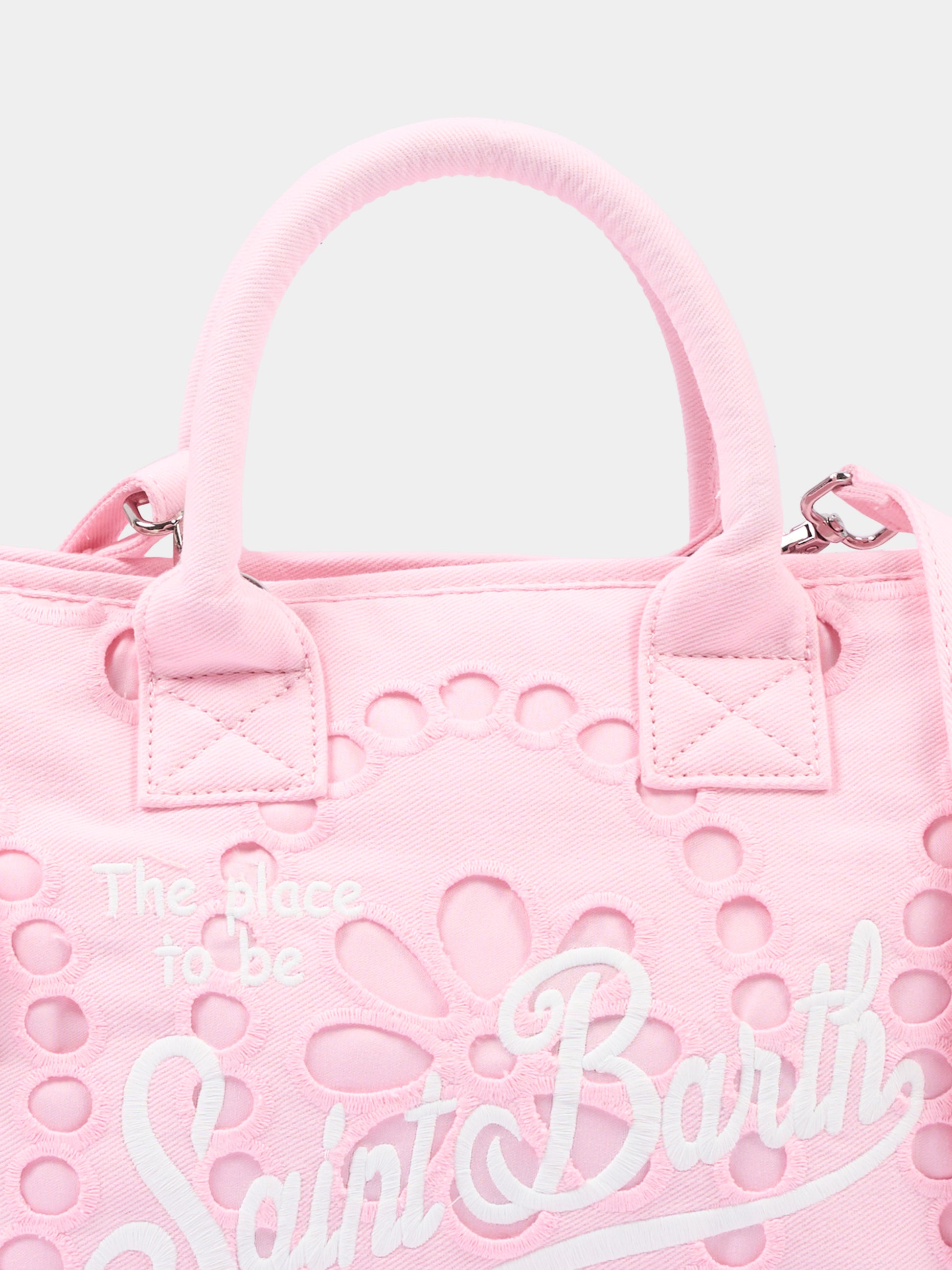 Borsa mare rosa Colette Volant per bambina traforata,Mc2 Saint Barth,COL0027 00411L