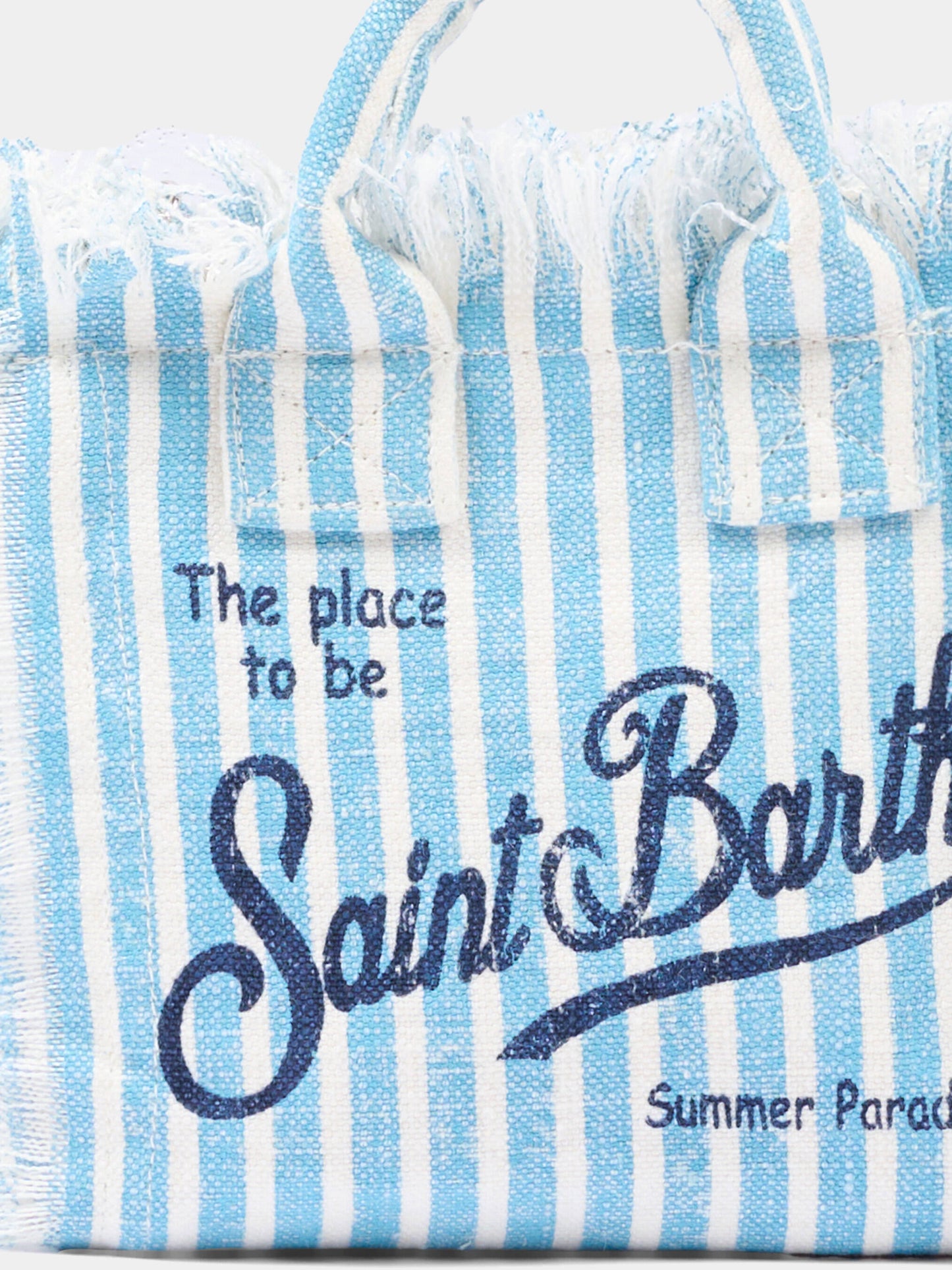 Borsa celeste Vanity Mini Linen per bambina,Mc2 Saint Barth,VAMI008 00398L