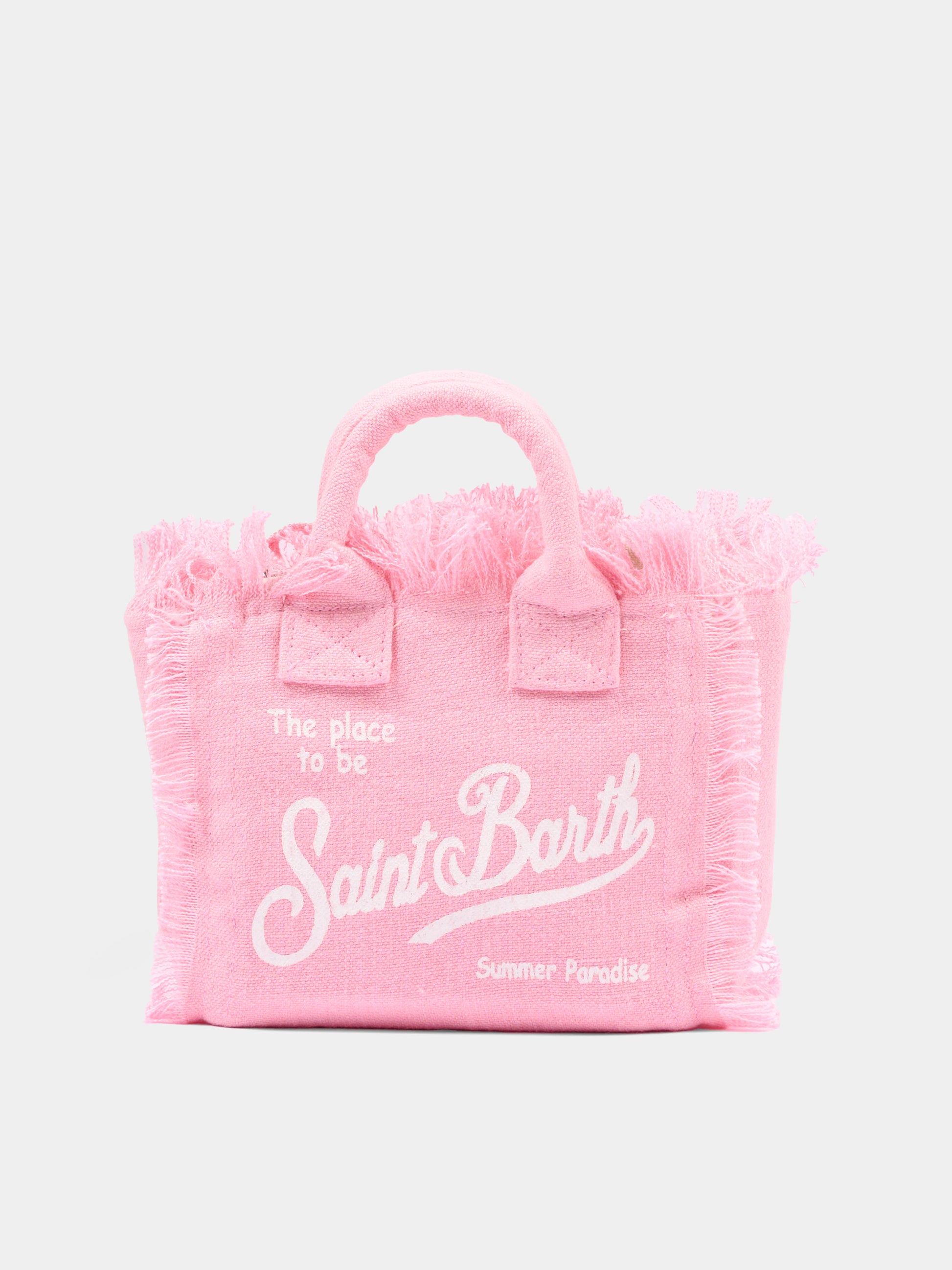 Borsa rosa Vanity Mini Linen per bambina,Mc2 Saint Barth,VAMI008 00142L