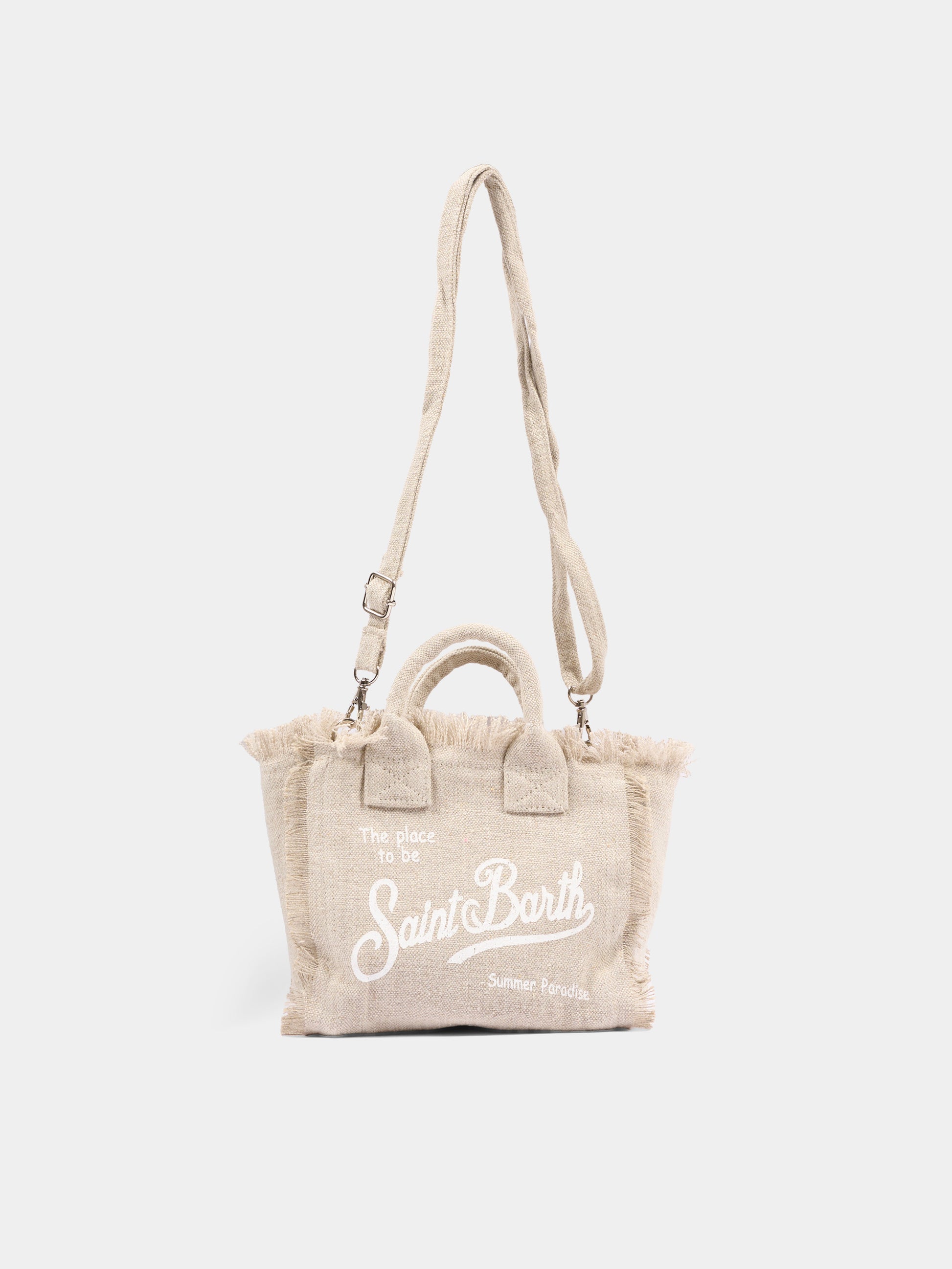 Borsa beige Vanity Mini Linen per bambina,Mc2 Saint Barth,VAMI008 01139L