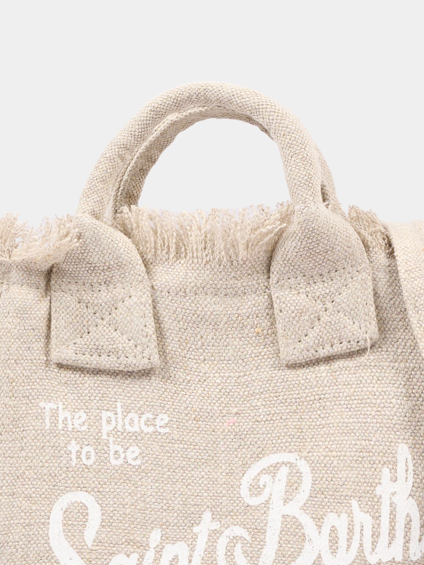Borsa beige Vanity Mini Linen per bambina,Mc2 Saint Barth,VAMI008 01139L
