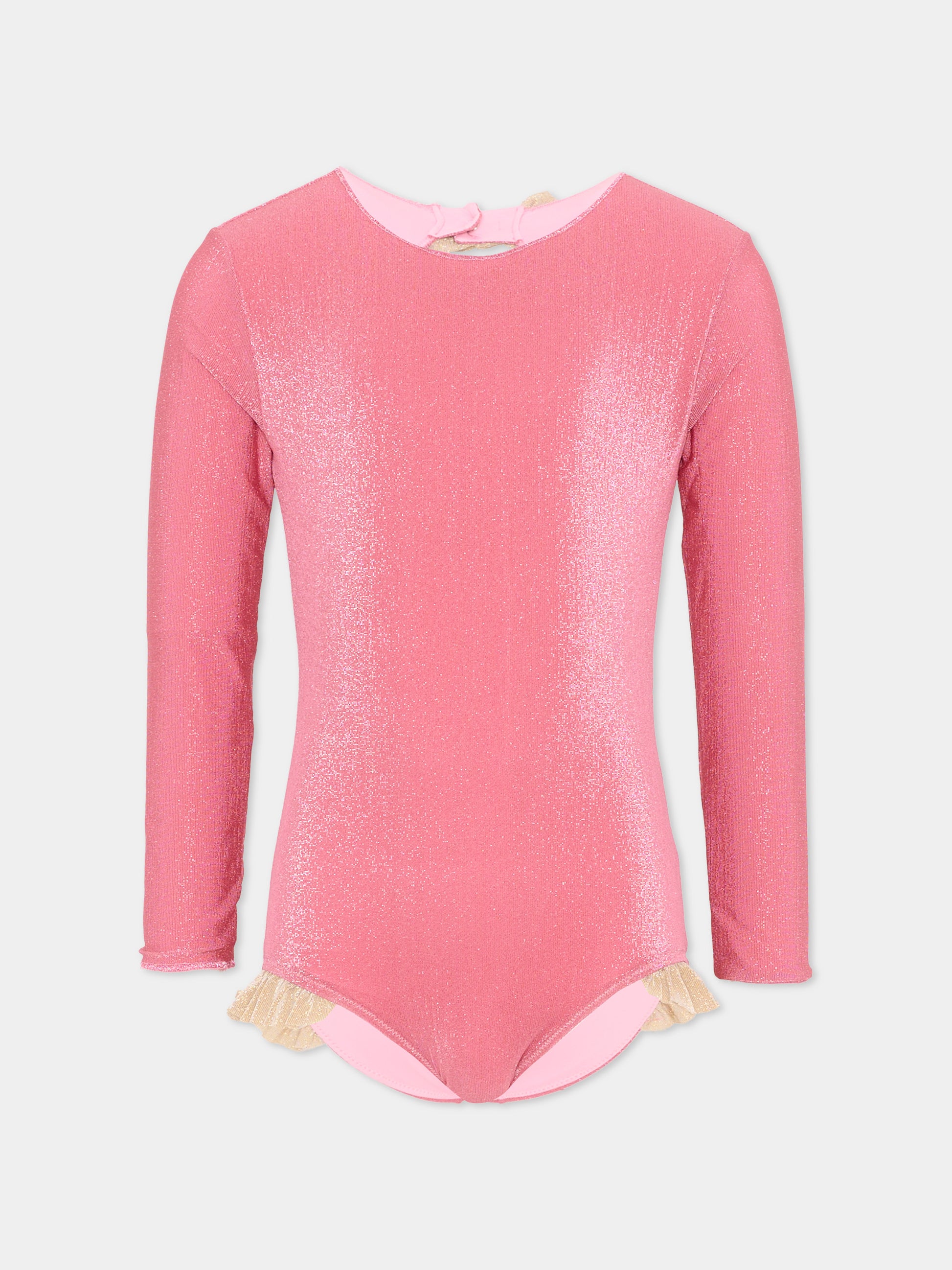 Body Anti UV rosa Cressy per bambina in lurex,Mc2 Saint Barth,CRES0001 00064L