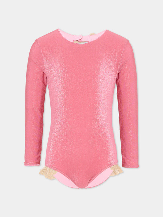 Body Anti UV rosa Cressy per bambina in lurex,Mc2 Saint Barth,CRES0001 00064L