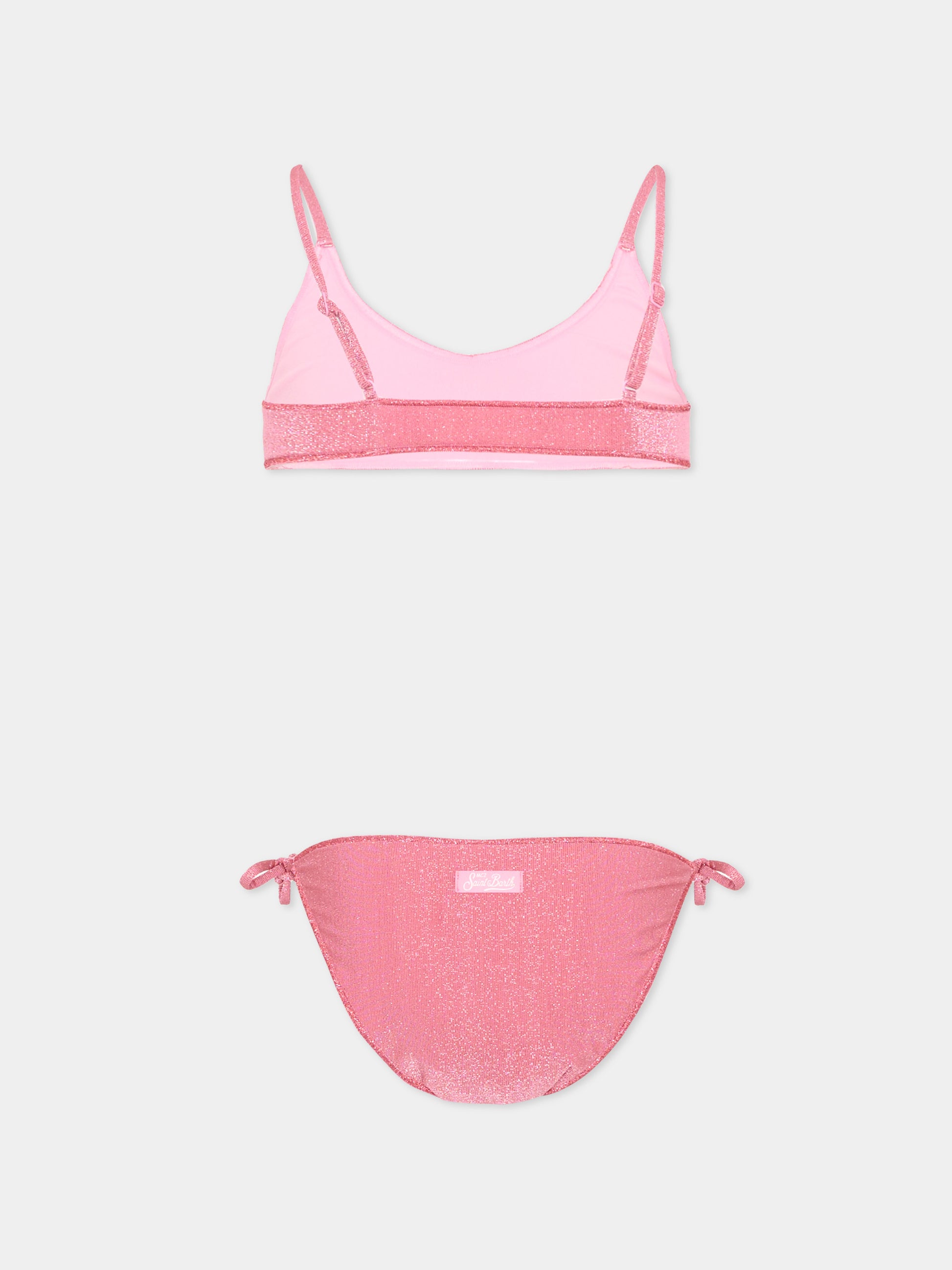 Slip e bikini rosa Paloma Overlock Jr per bambina,Mc2 Saint Barth,PALO005 00064L