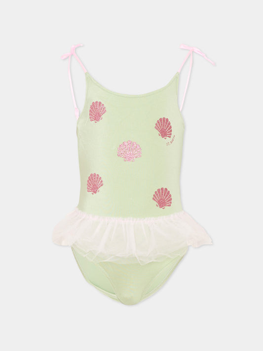 Costume intero verde Dancer per bambina,Mc2 Saint Barth,DANC0001 03049L