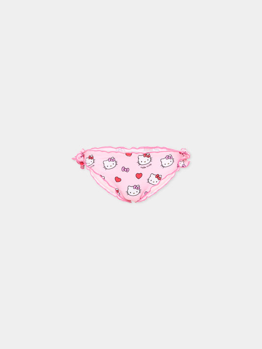 Slip bikini rosa per bambina Hello Kitty,Mc2 Saint Barth,CRIC001 02444L