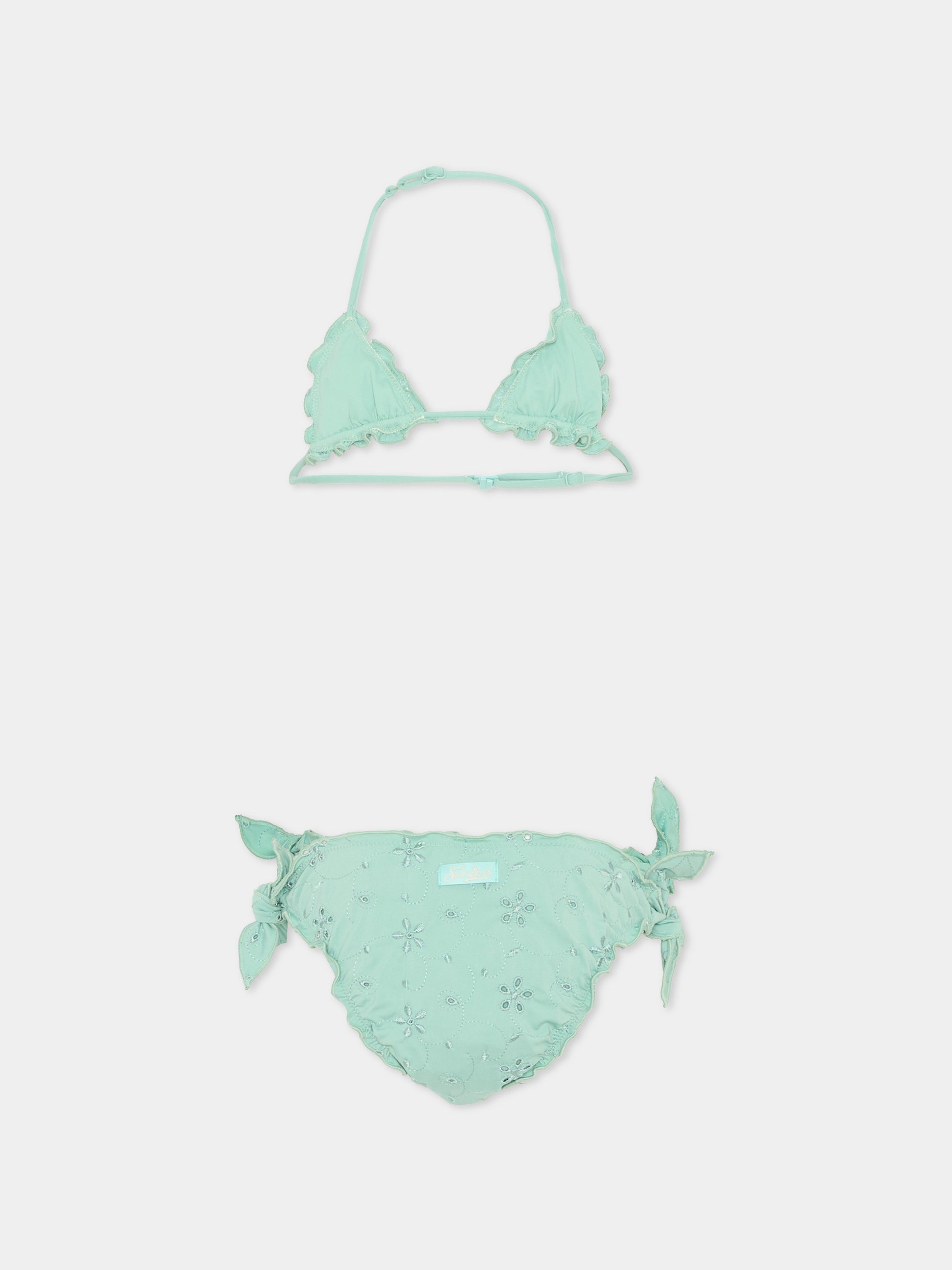 Slip e bikini verde  Cris  per bambina,Mc2 Saint Barth,CRIS001 02895L