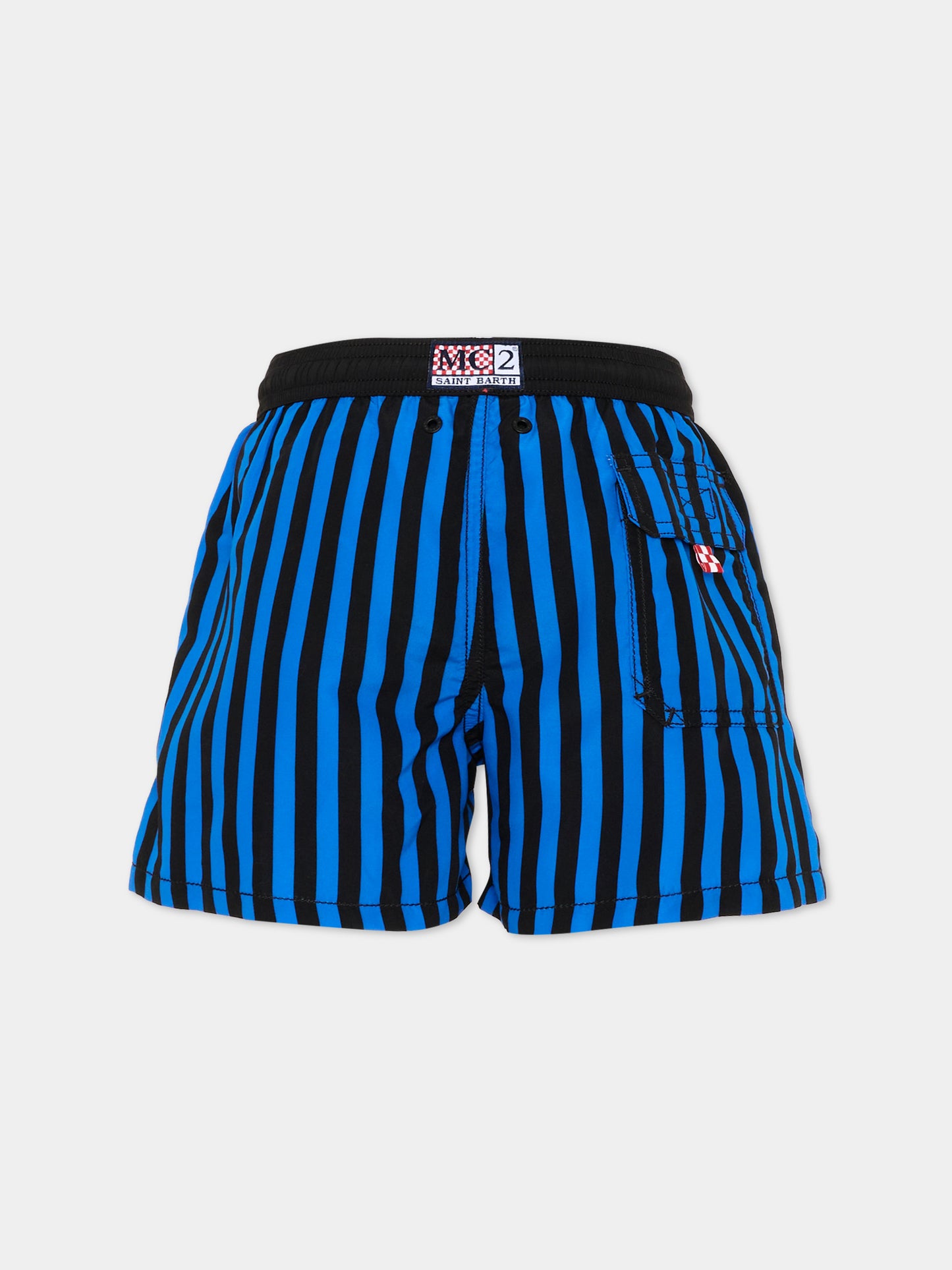 Boxer mare blu Jean per bambino a righe,Mc2 Saint Barth,JEA0001 07457L