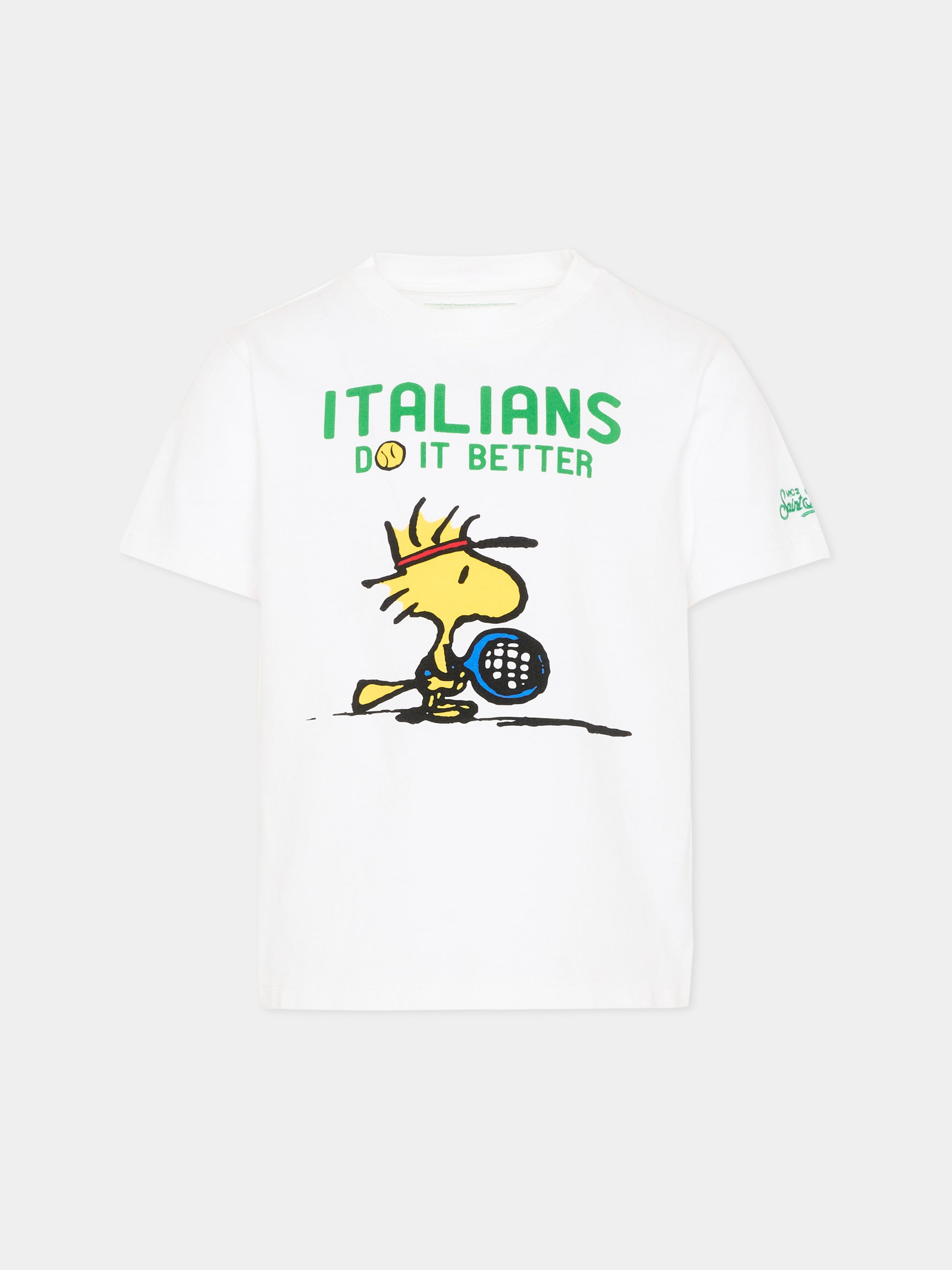 T-shirt bianca Denver JR per bambino Peanuts,Mc2 Saint Barth,DNV0001 02621L