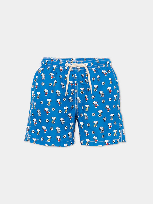 Boxer mare blu Jean Lighting per bambino con Snoopy,Mc2 Saint Barth,JEA0004 02476L