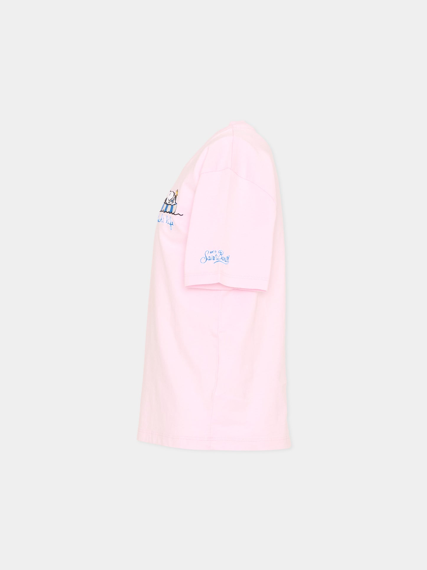 T-shirt rosa Portofino jr per bambini Snoopy,Mc2 Saint Barth,POT0002 02635L