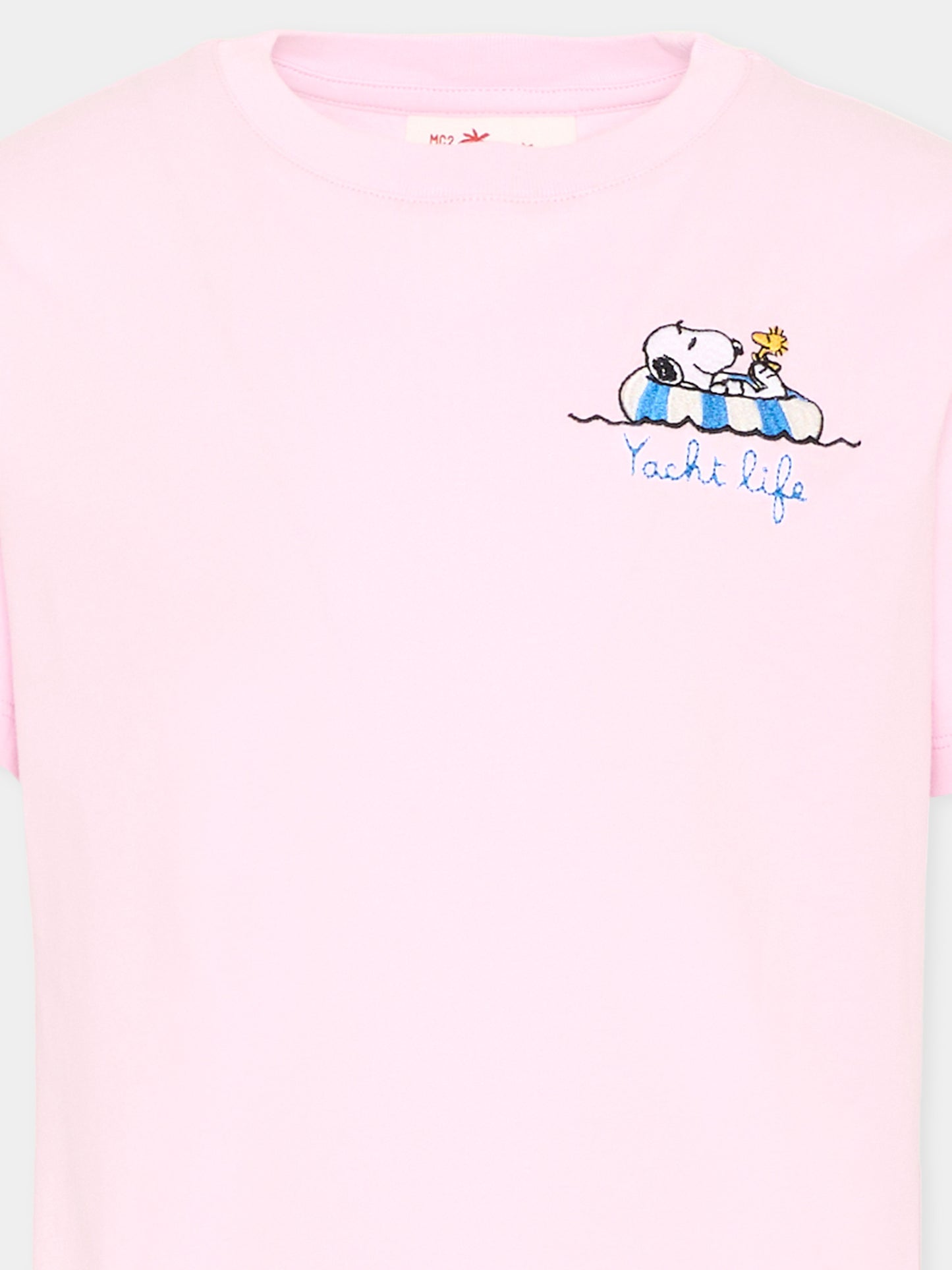 T-shirt rosa Portofino jr per bambini Snoopy,Mc2 Saint Barth,POT0002 02635L