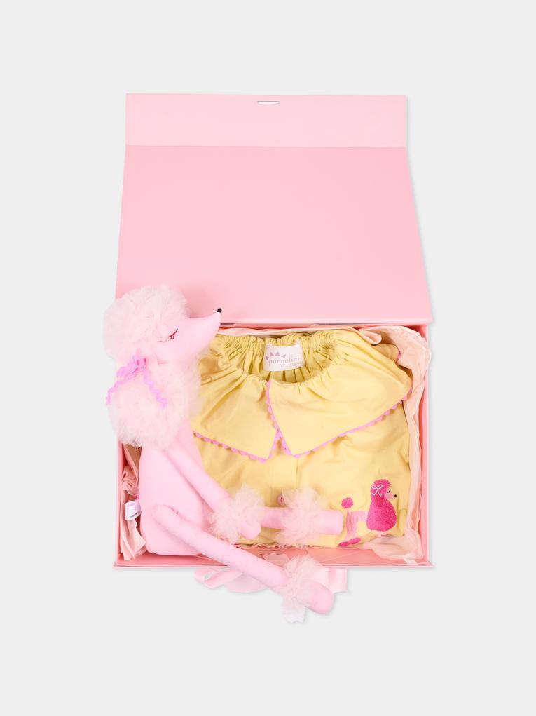 Completo sportivo giallo per bambina,Pangolini Kids,PYJAMAS WITH TOY