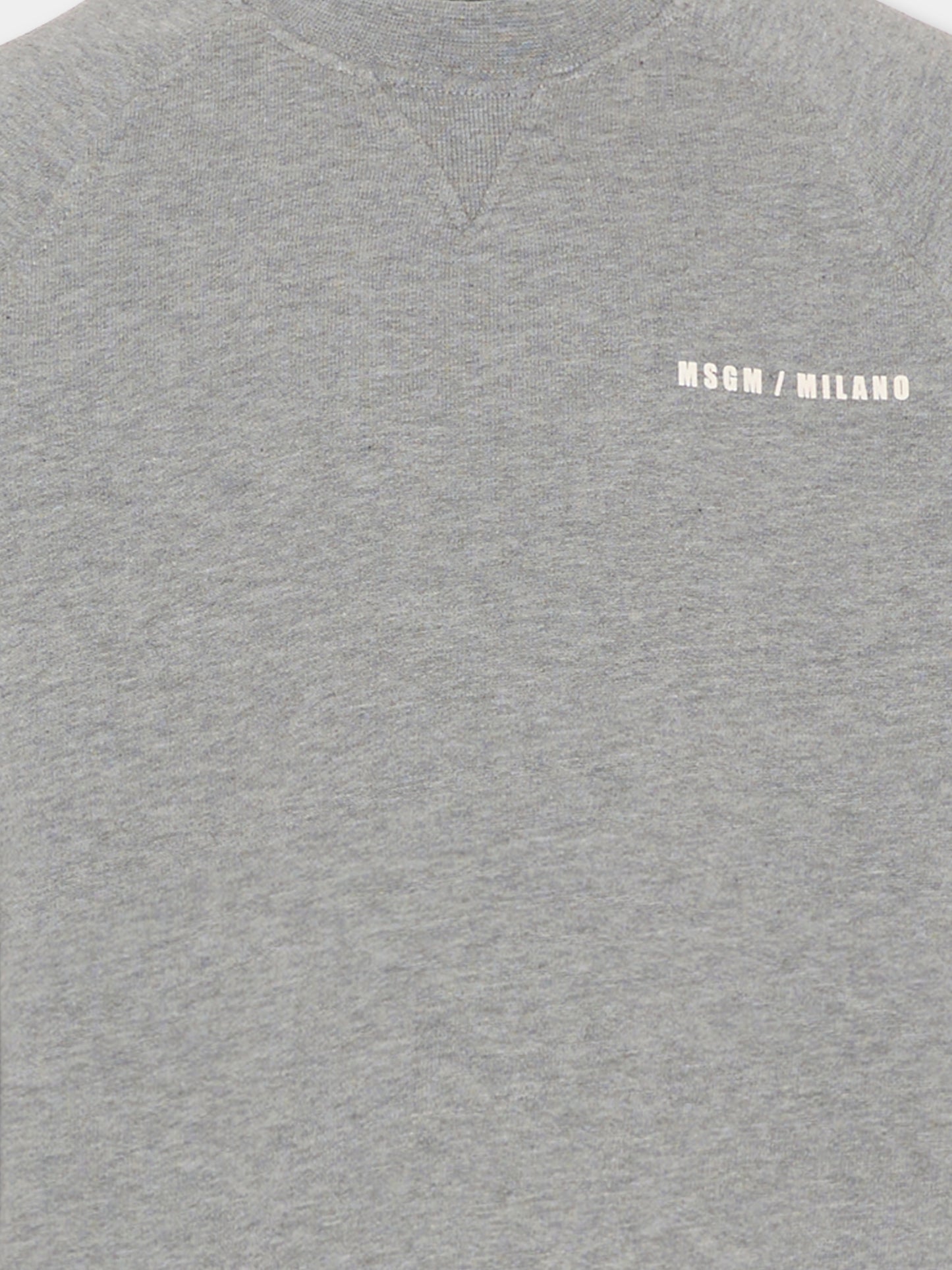 Felpa grigia per bambino con logo,Msgm Kids,F5MSJBSW225 104