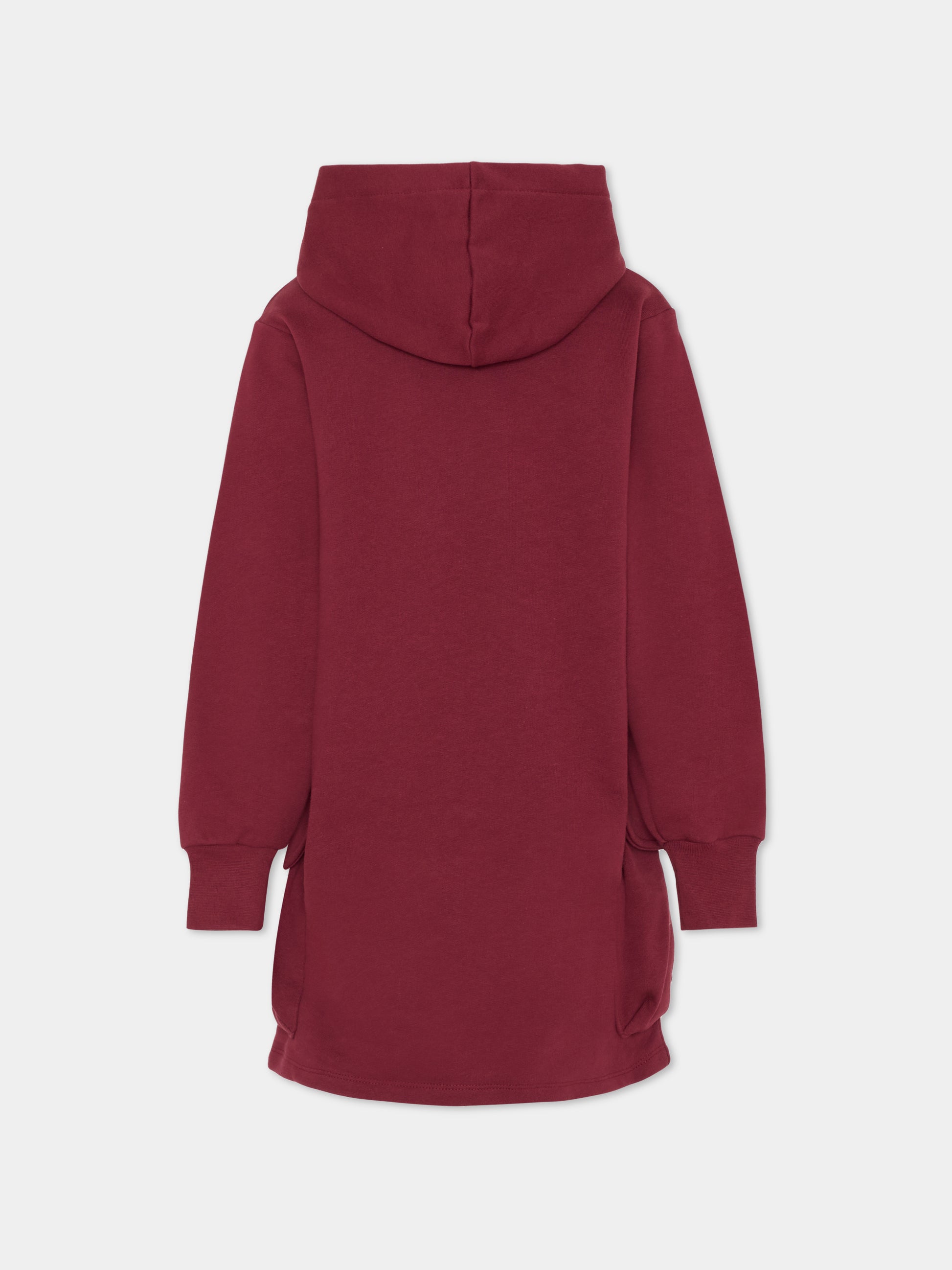Vestito bordeaux per bambina con logo,Msgm Kids,F5MSJGDR028 MS034