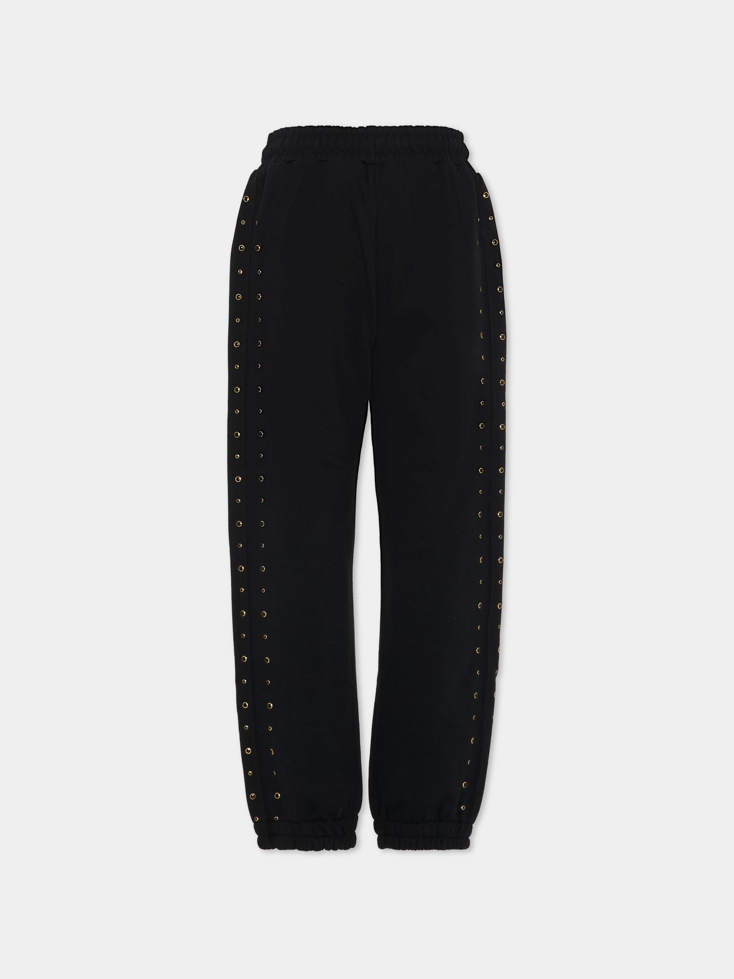 Pantaloni neri per bambino con borchie,Msgm Kids,F5MSJGFP150 110