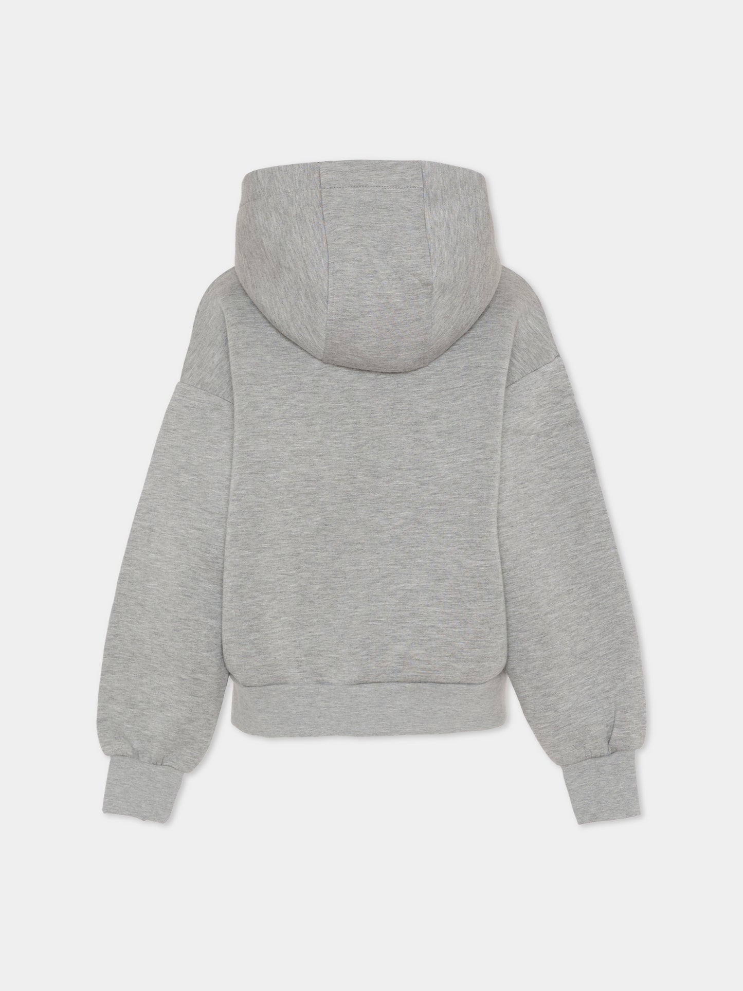 Felpa grigia per bambina con logo,Msgm Kids,F5MSJGZH194 107