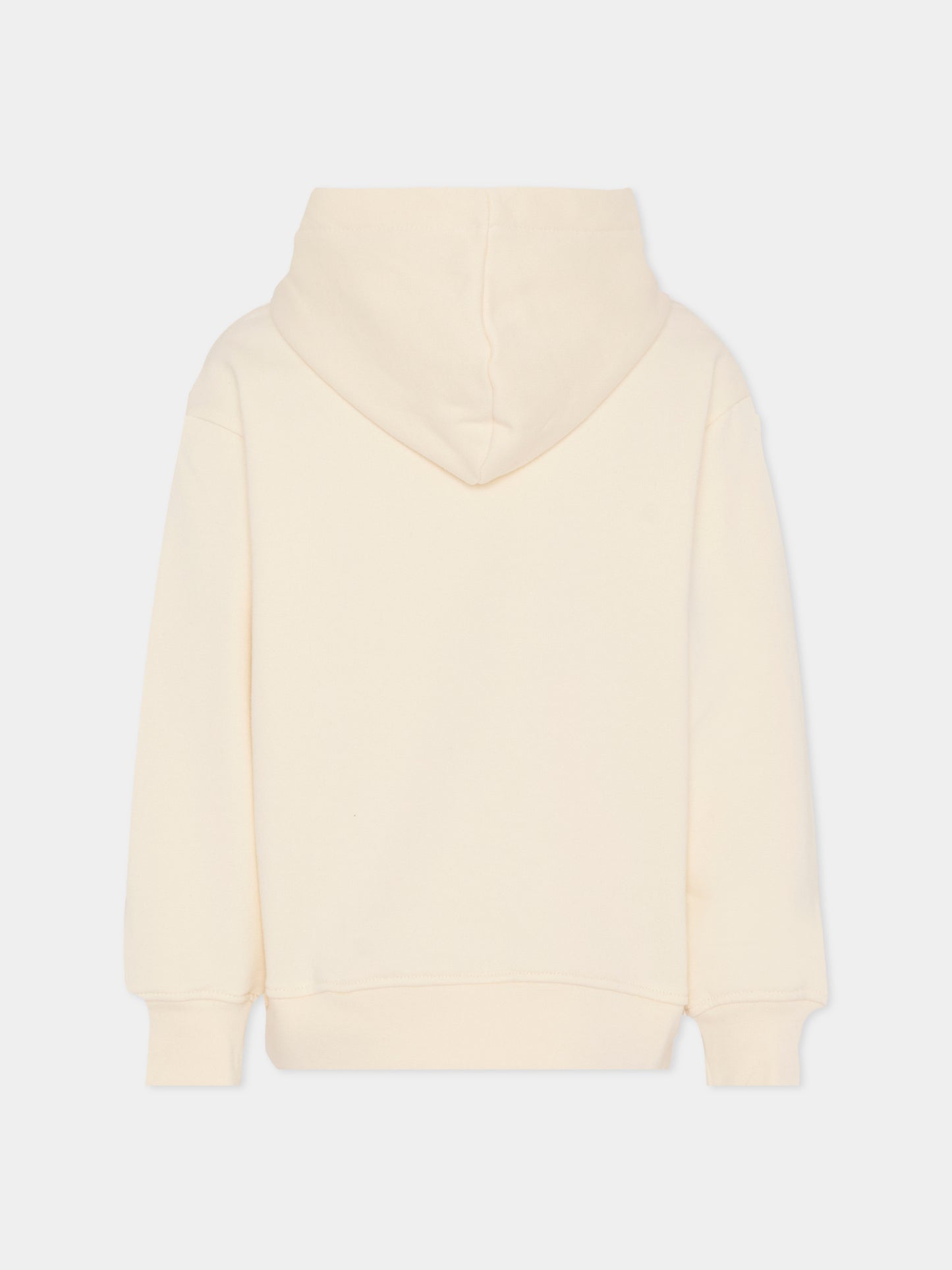 Felpa avorio per bambini con logo,Msgm Kids,F5MSJUHS019 013