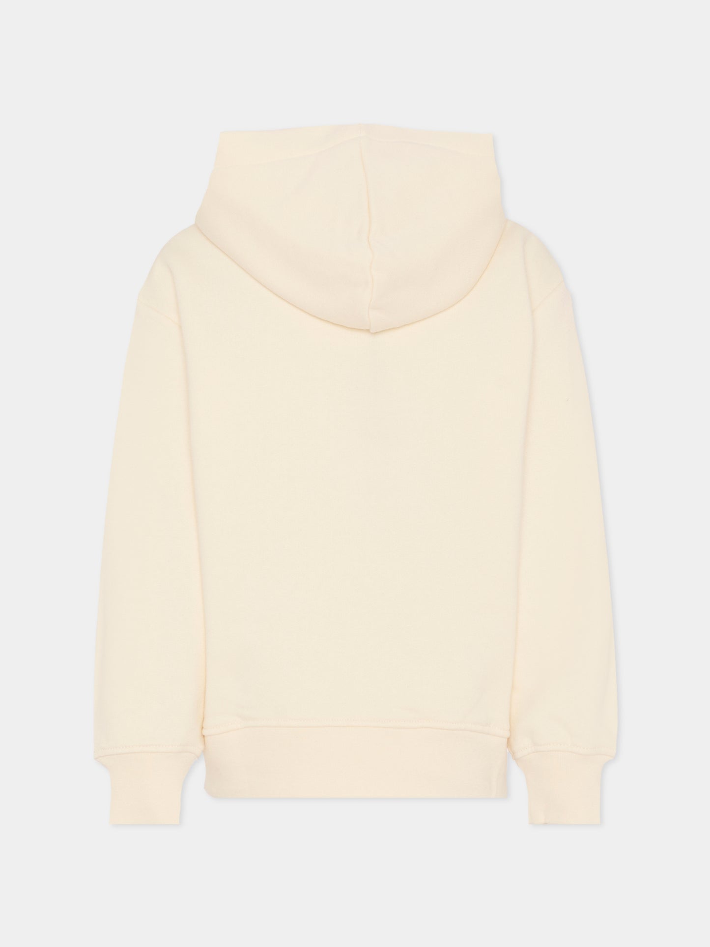 Felpa avorio per bambini con logo,Msgm Kids,F5MSJUHS021 013