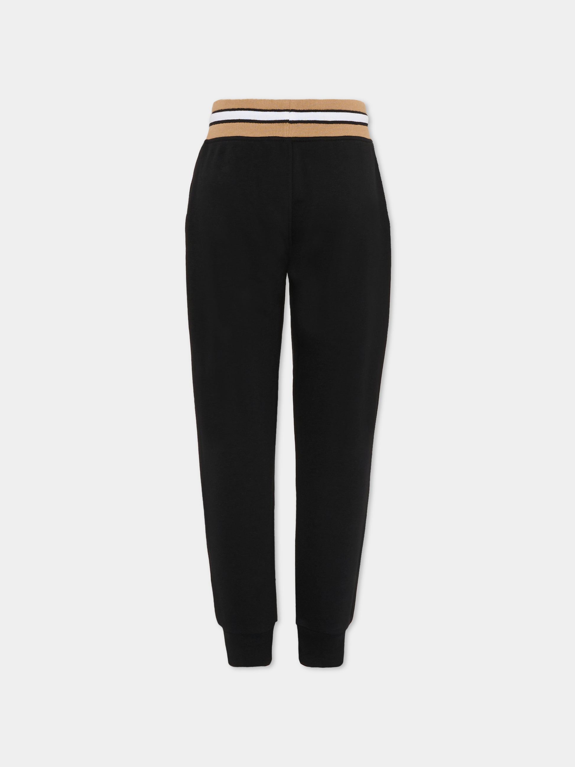 Pantaloni neri per bambino con logo,Boss,J51151 09B