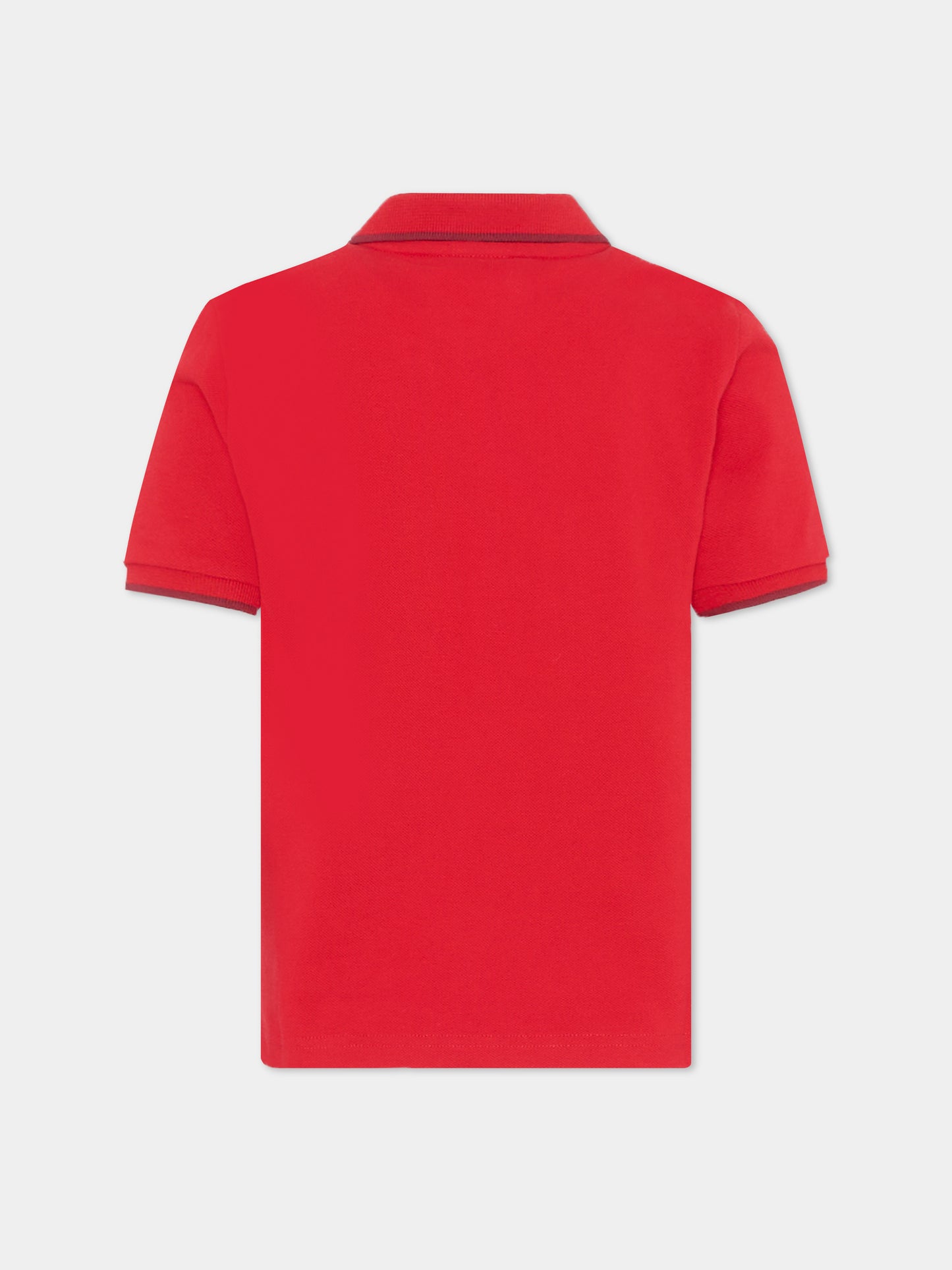 Polo rossa per bambino con logo,Boss,J51163 97D