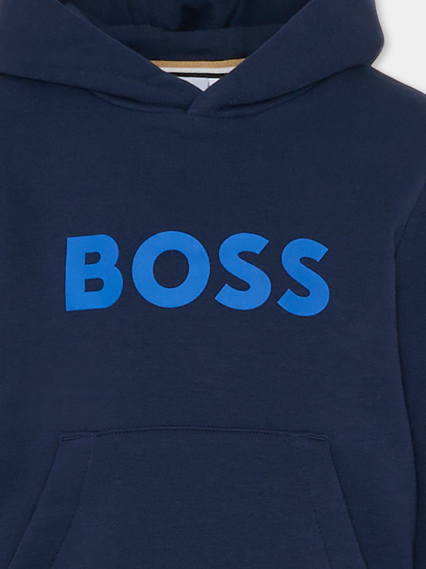Felpa blu per bambino con logo,Boss,J51187 849
