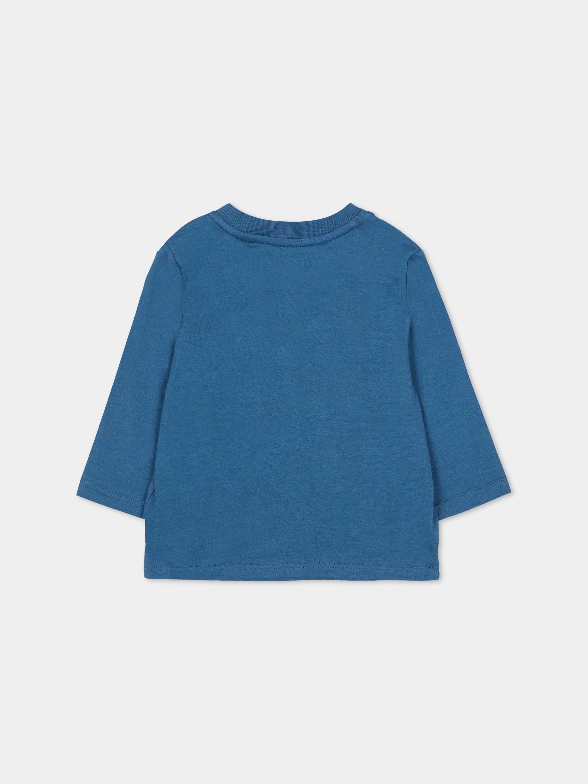 T-shirt blu per neonato con stampa dinosauro,Timberland,T60250 827