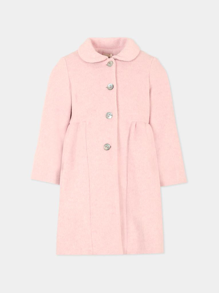Cappotto rosa per bambina,Caffe' D'orzo,ZT2A00 E0127 502