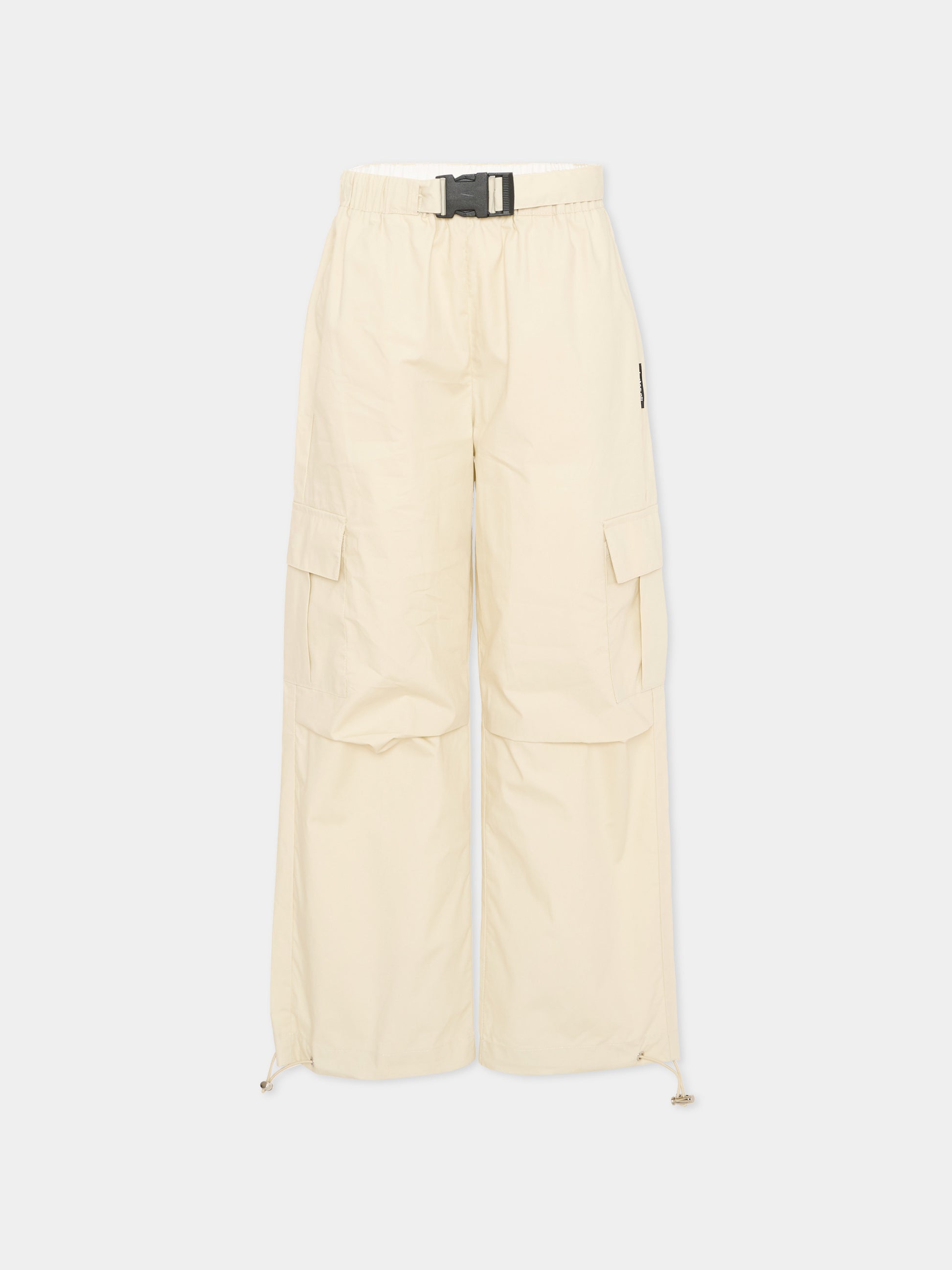 Pantaloni beige per bambino con patch logo,Just Cavalli Kids,JBP26119PA BEIGE CASTLE WALL