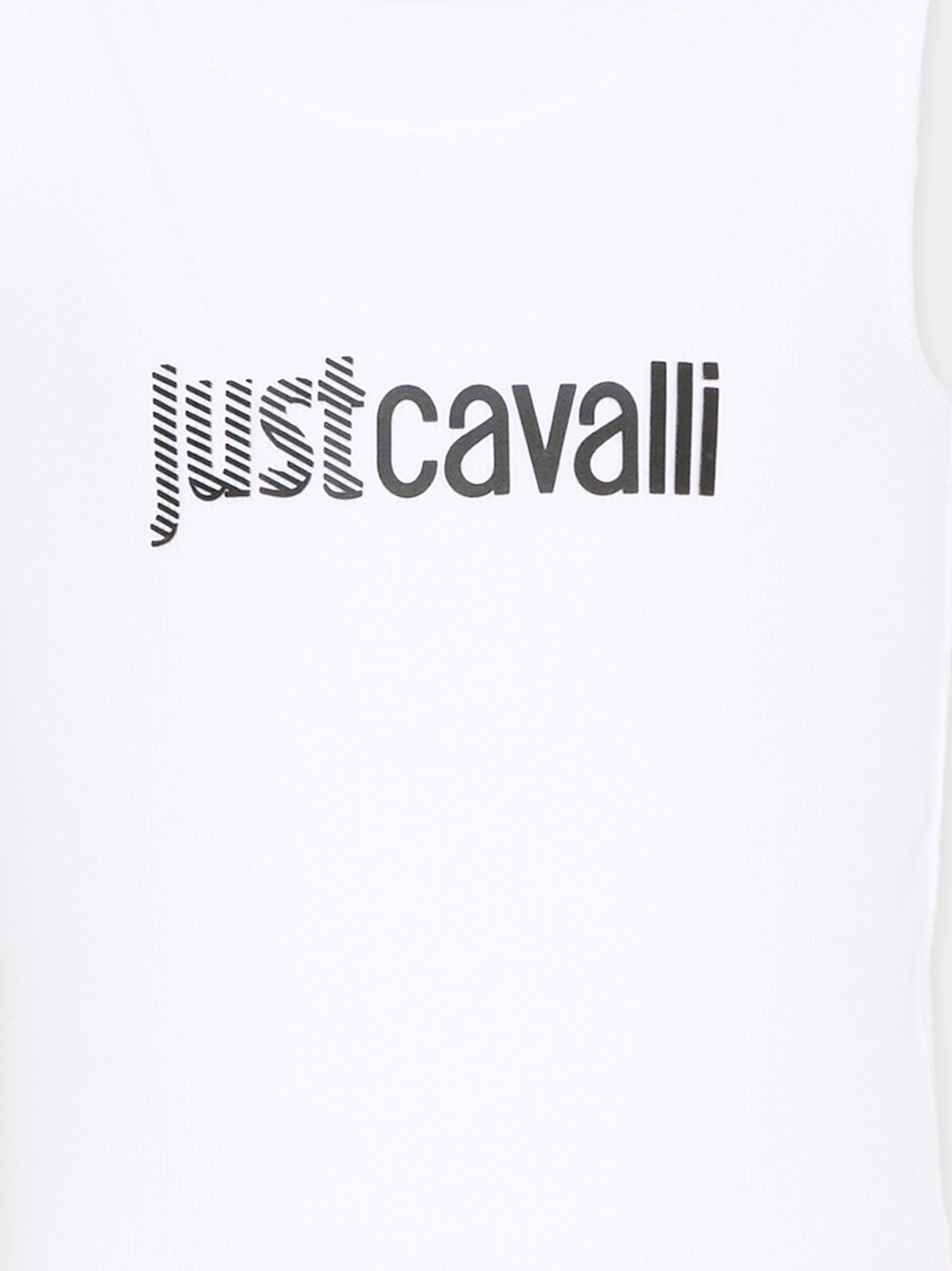Canotta bianca per bambina con logo,Just Cavalli Kids,JGP26008CN WHITE