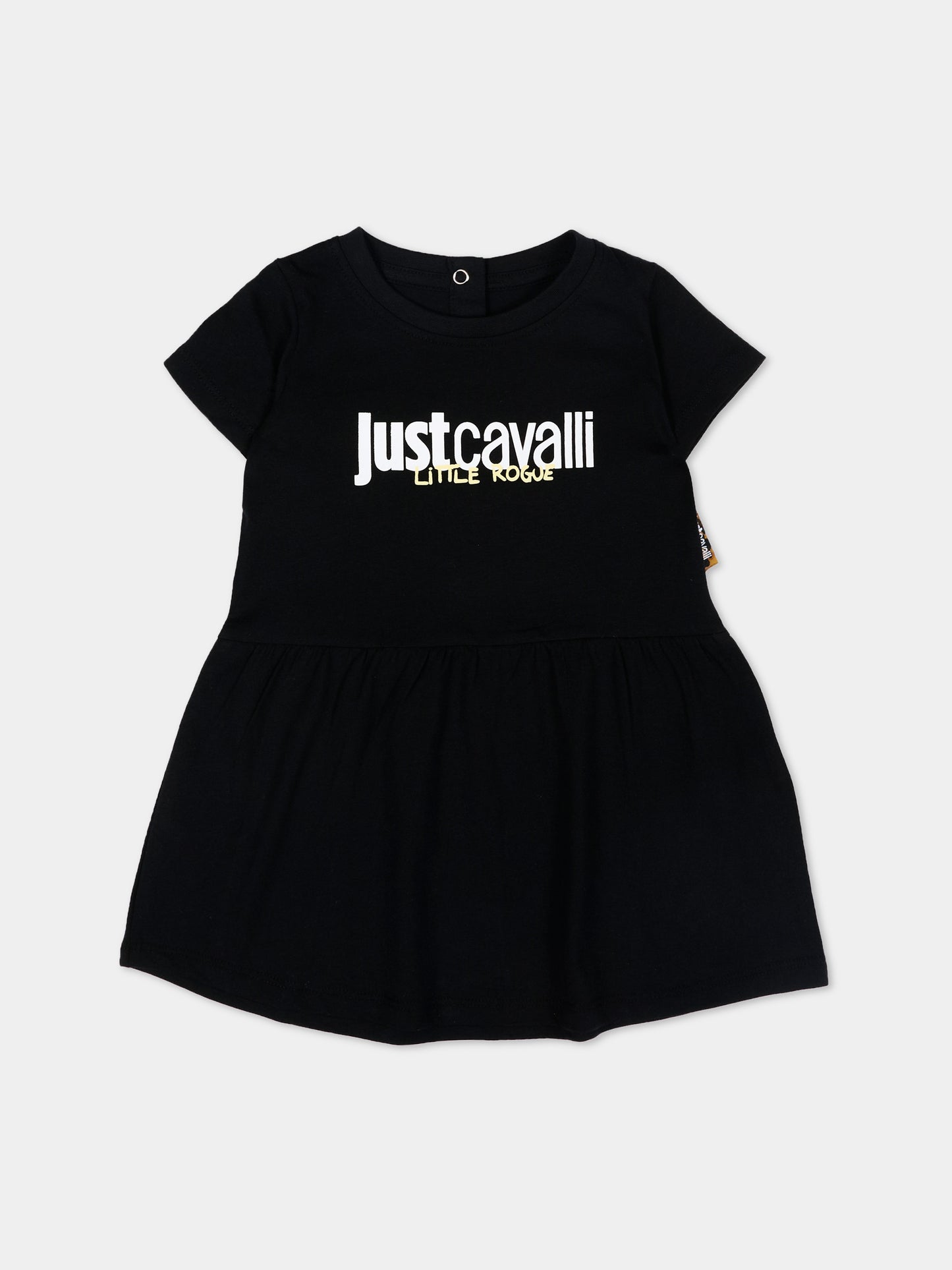 Vestito nero per neonata con logo,Just Cavalli Kids,JIP26026VE BLACK