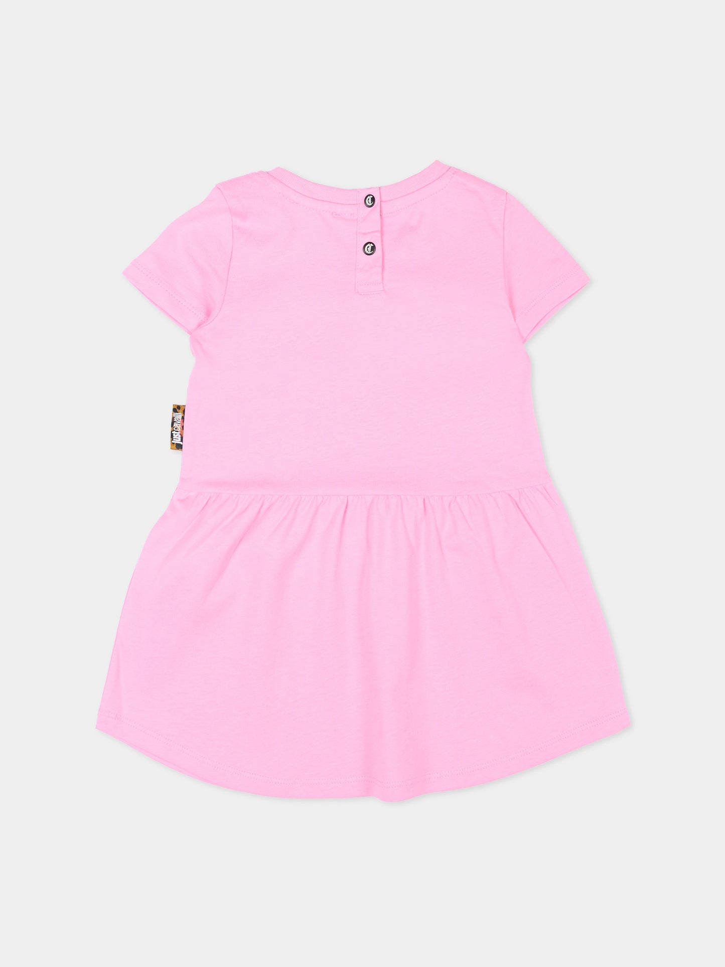 Vestito rosa per neonata con logo,Just Cavalli Kids,JIP26026VE PINK BEGONIA