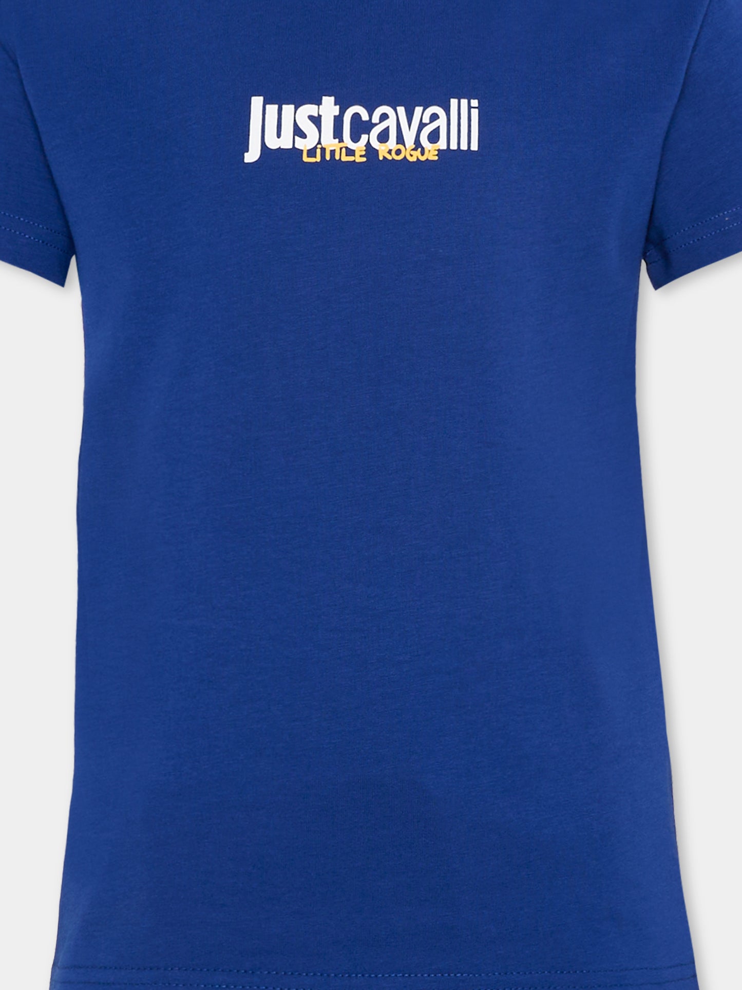 Completo sportivo blu per bambino con logo,Just Cavalli Kids,JIP26044CJ BLUE MAZARINE