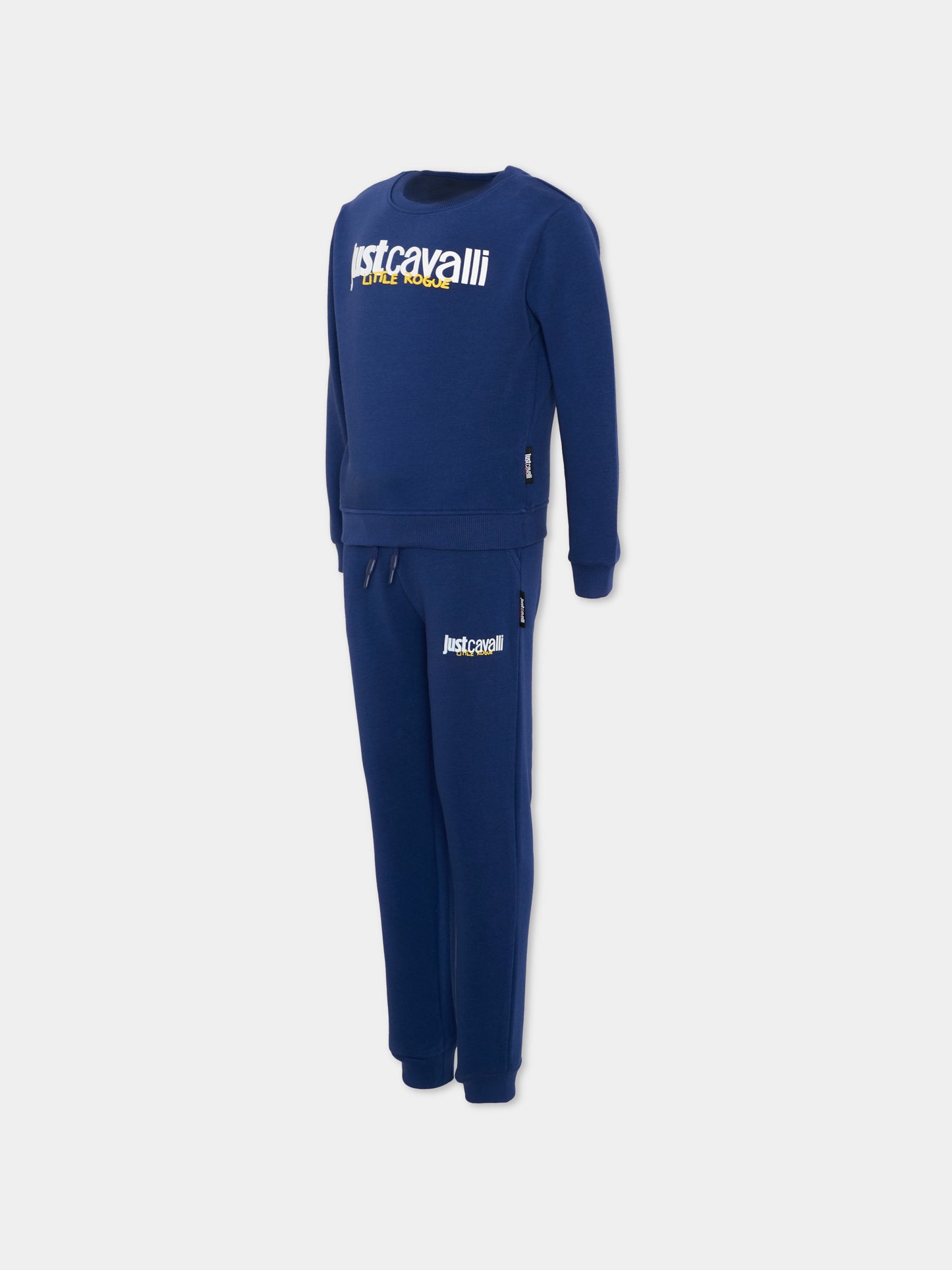 Completo sportivo blu per bambino con logo,Just Cavalli Kids,JIP26048CF BLUE BELLWHETHER