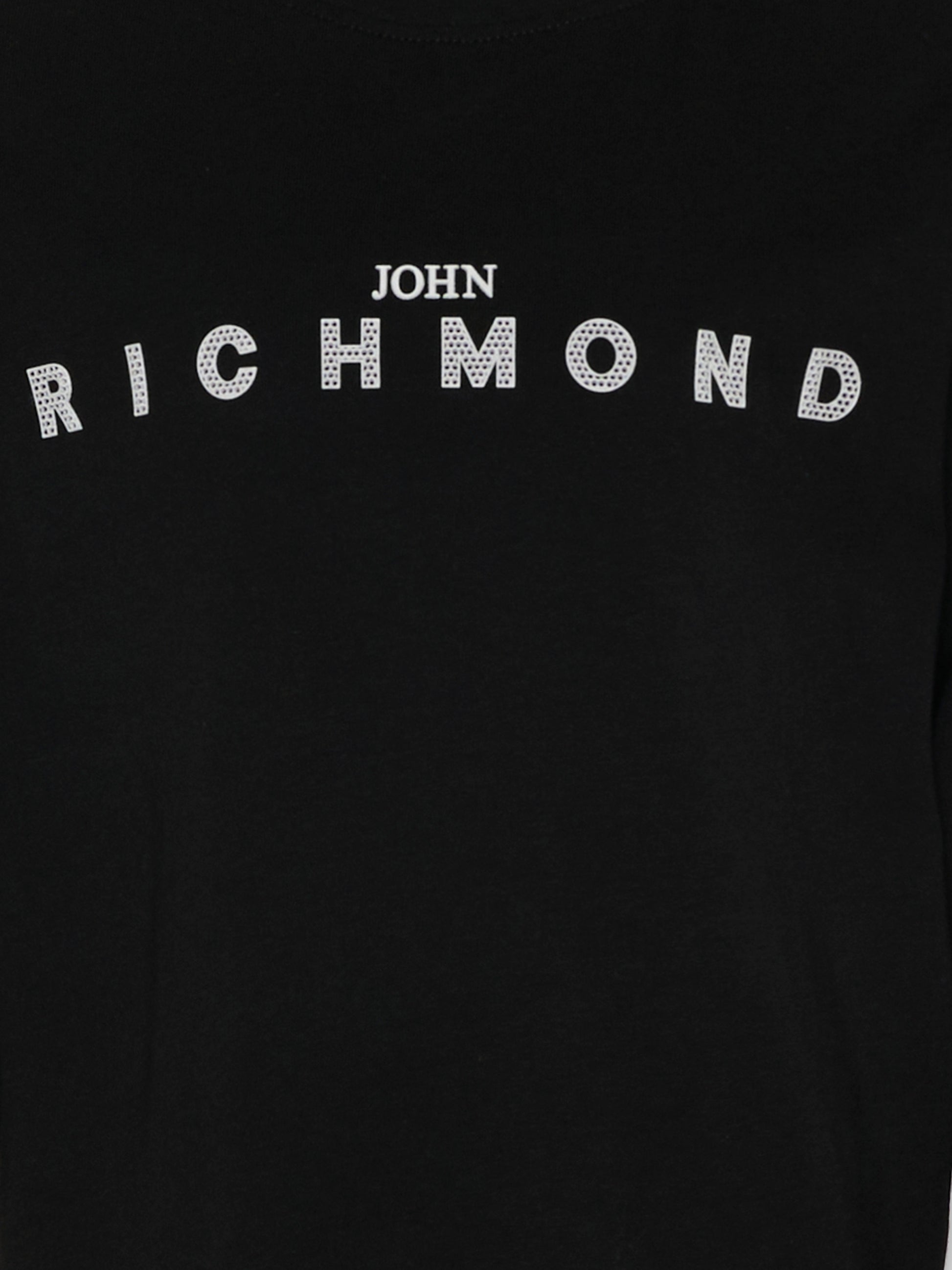 T-Shirt a manica lunga nera per bambini con logo,Richmond,RBP26021TS BLACK